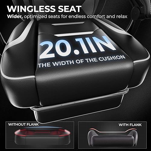 Miniatura 3 de GTPLAYER Silla Gaming con Reposapiés, Silla de Juego Grande y Alta 350 libras Silla de Computadora Estilo Racing, Silla Ergonómica Ejecutiva de