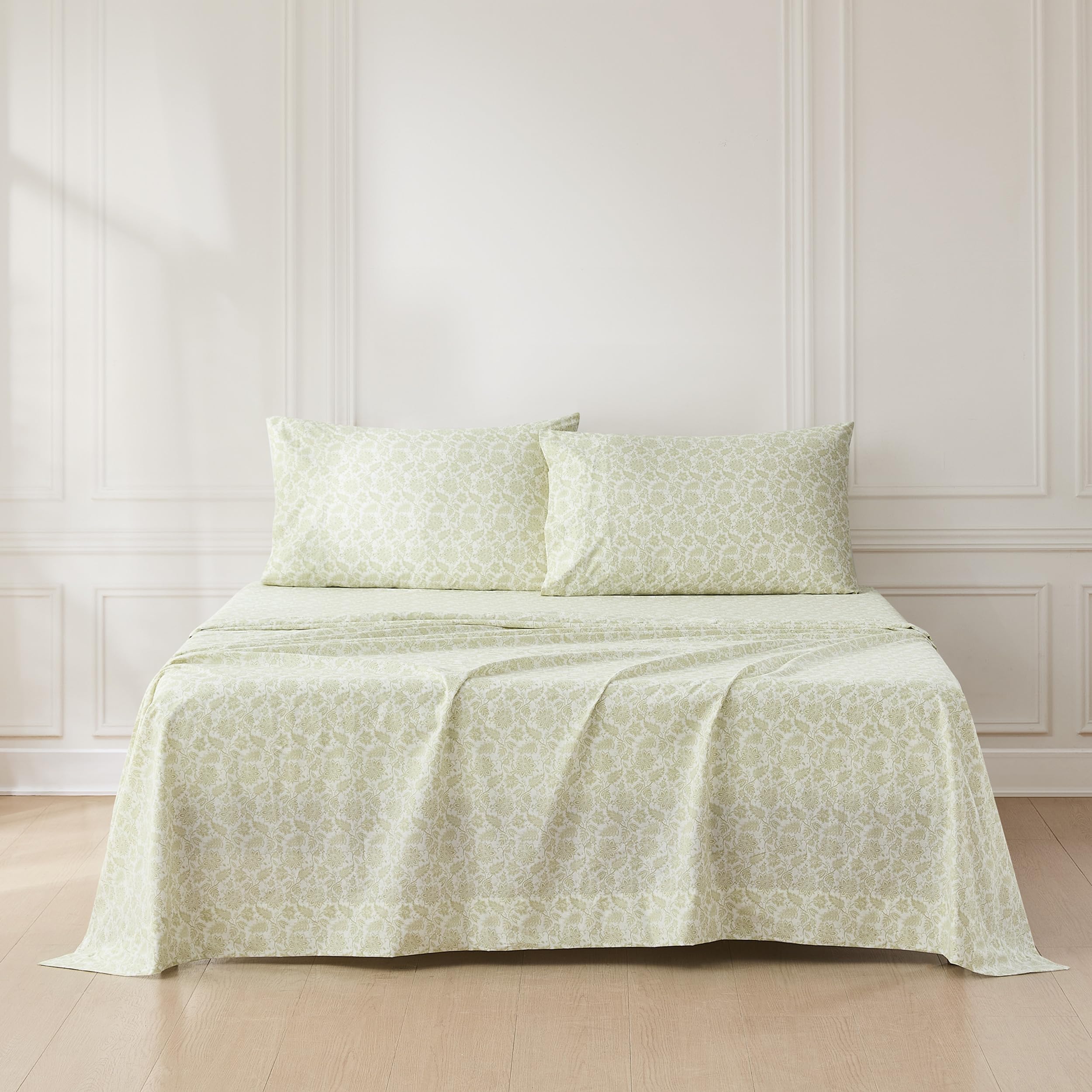 Draps de lit verts motif floral sauge Lush Decor pour une chambre d'enfant cocooning