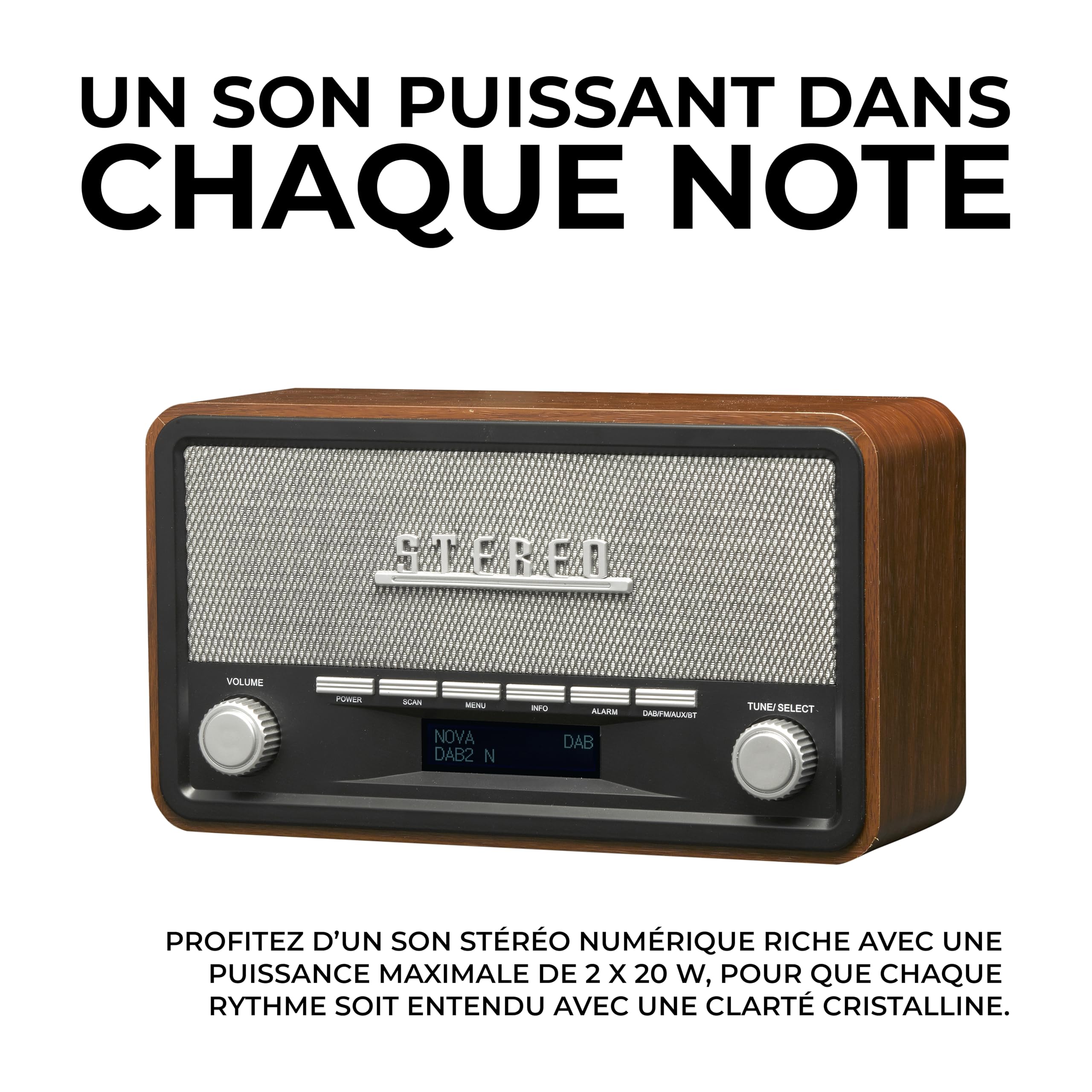 Denver Electronics DAB-18 Radio portable Personnel Analogique et numérique Noir, Gris - Radios portables (Personnel, Analogique et numérique, DAB+,FM, 87,5 - 108 MHz, Auto scan, 4 W)