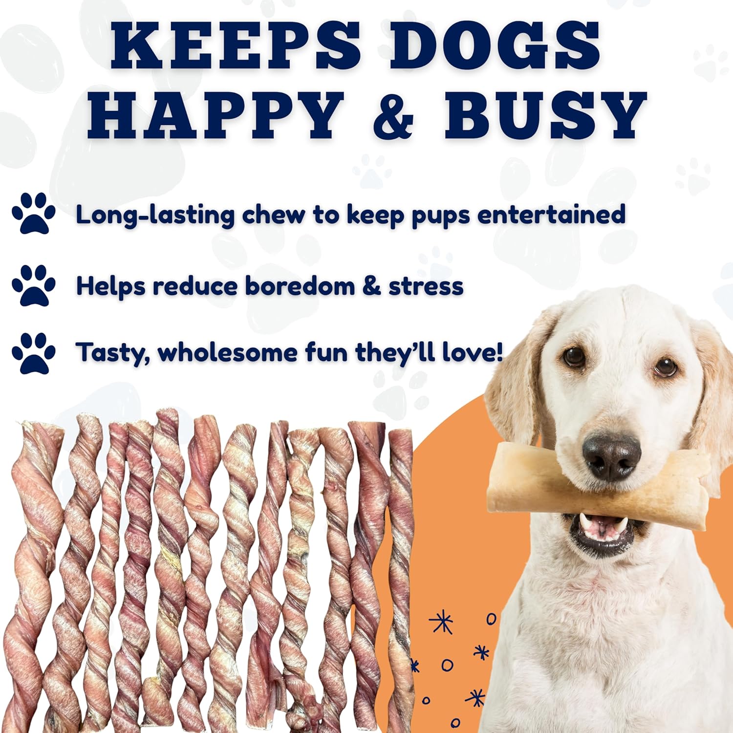 Amazing Dog Treats – 6 Inch Bully Stick Twists (12 Count) – Natural Dog Chews – High Protein Bully Sticks for Dogs - Long Lasting Dog Chews