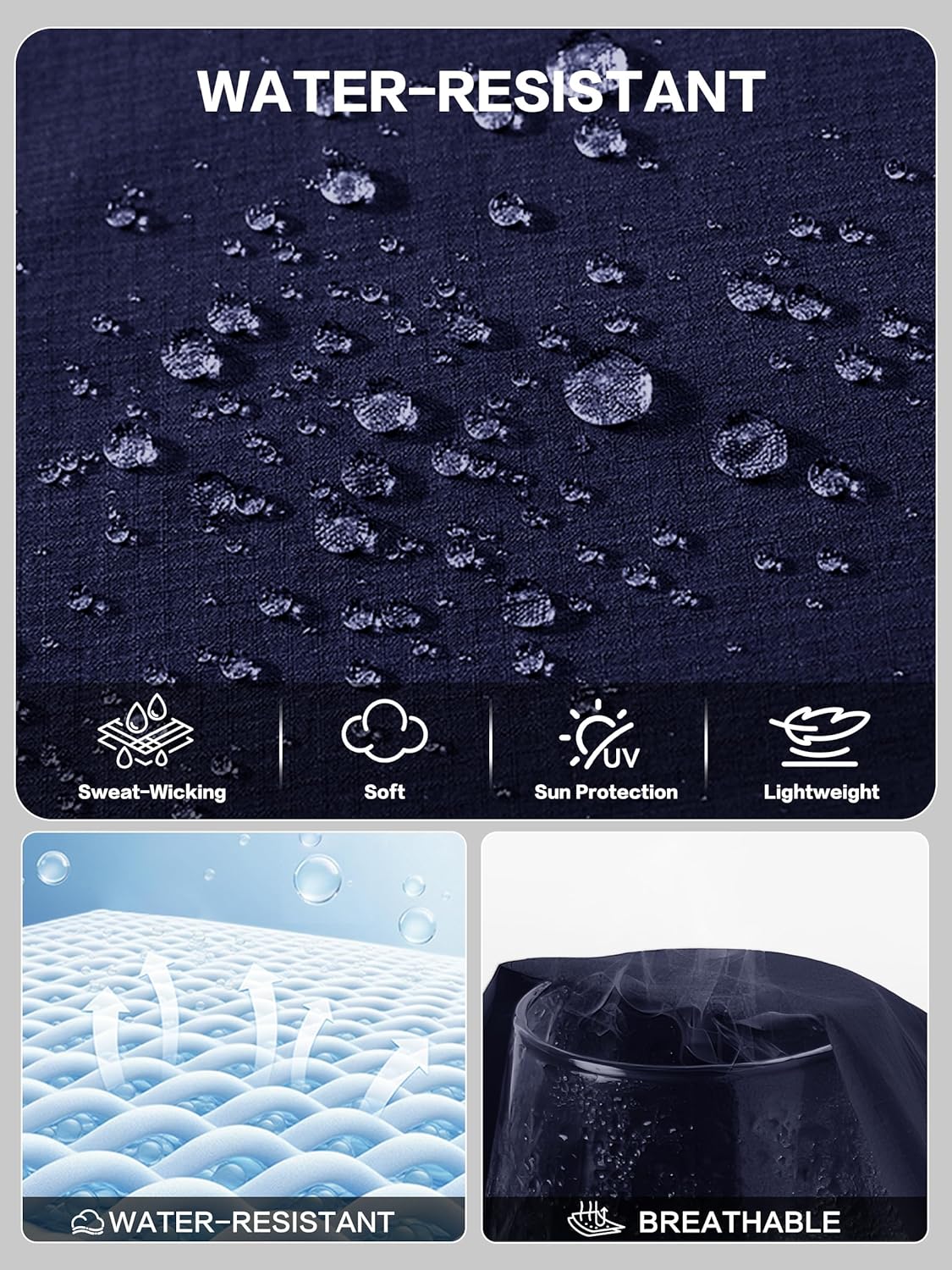 Mens Hiking Pants Convertible Quick Dry Water Resistant Lightweight Zip Off Fishing Outdoor Travel Cargo Pants - Image 6