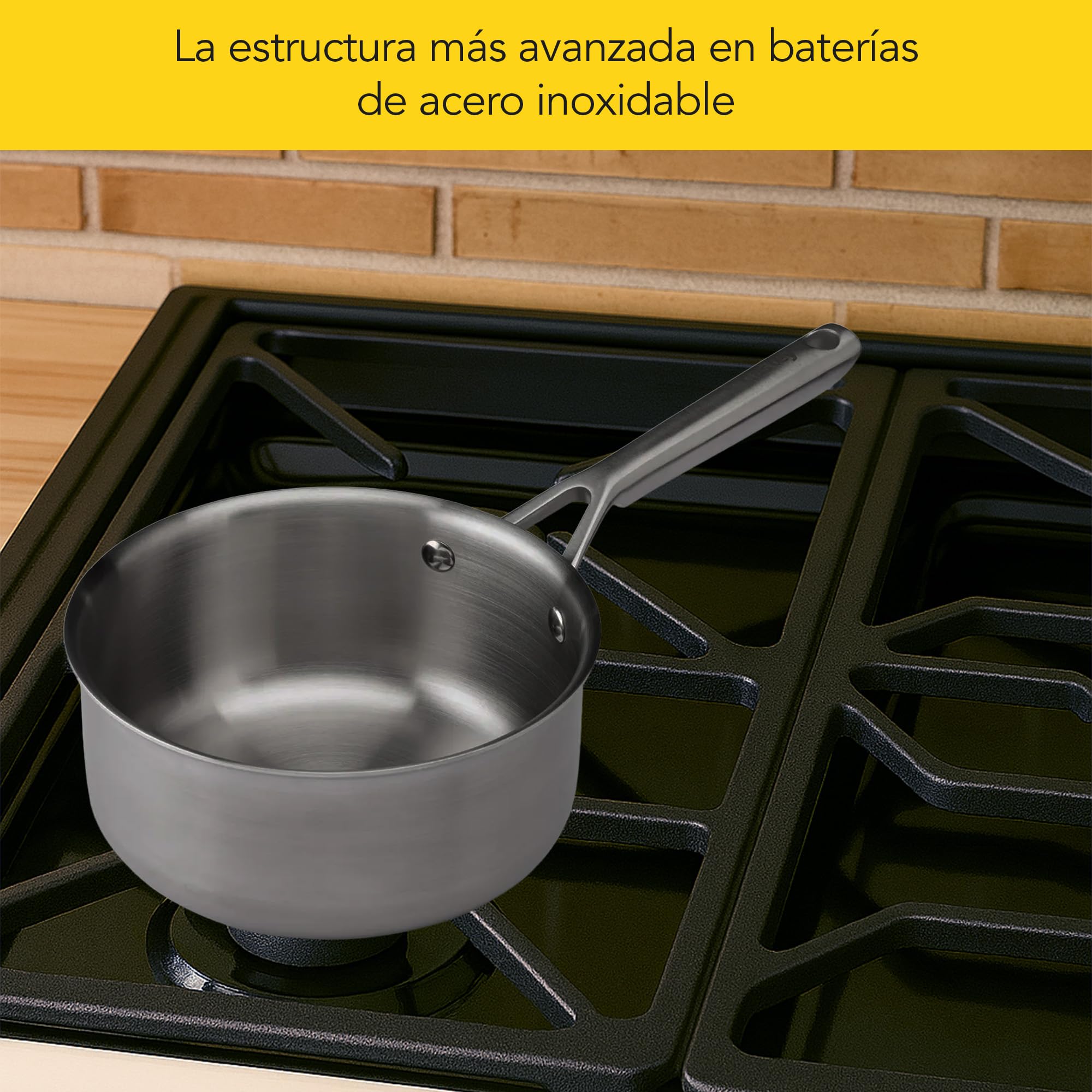 CASTEY - Cazo de Inducción de Trimetal Malmö, 18 cm, Color Plata, de Acero Inoxidable, Resistente a las Altas Temperaturas, Distribuye el Calor de Forma Homogénea