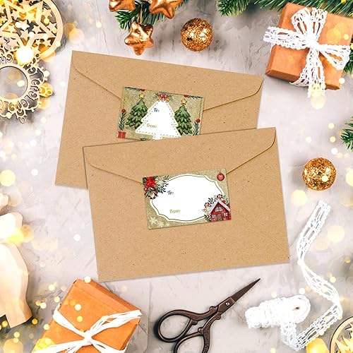 Miniatura 6 de 640 etiquetas adhesivas de regalo de Navidad etiquetas autoadhesivas etiquetas de nombre de Navidad etiquetas de regalo calcomanías de regalo para