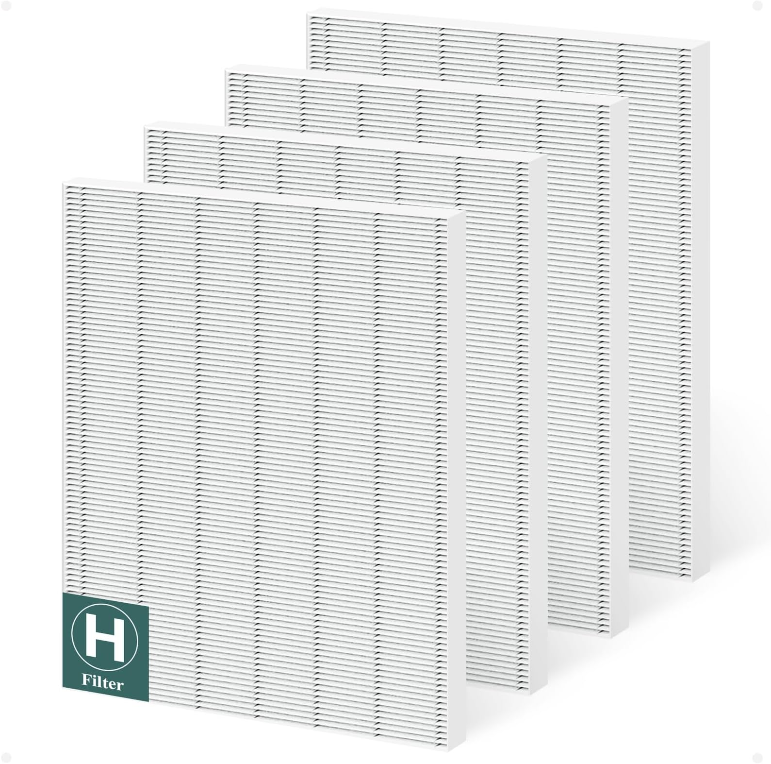 4 Pack 116130 HEPA Replacement Filter H for Winix PlasmaWave Air Purifier 5500 5500-2 C535 5300 5300-2 6300 6300-2 P300 AM90 9000 5000 5000B C909 9800, H13 True HEPA Filter