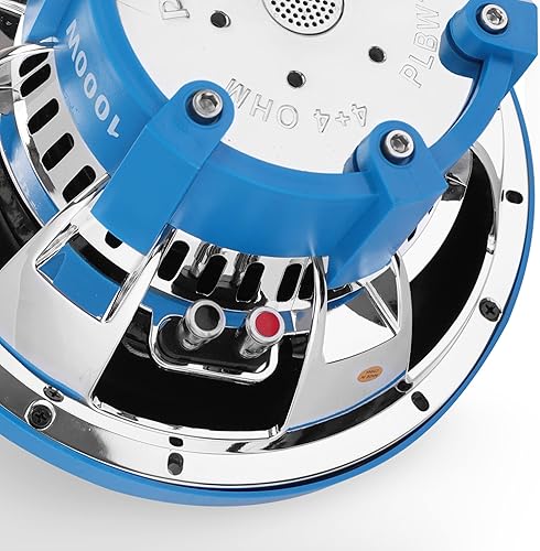 Miniatura 8 de Altavoz de audio para subwoofer para vehículo de automóvil, cono azul moldeado por inyección de 10 pulgadas, canasta de plástico cromada azul,