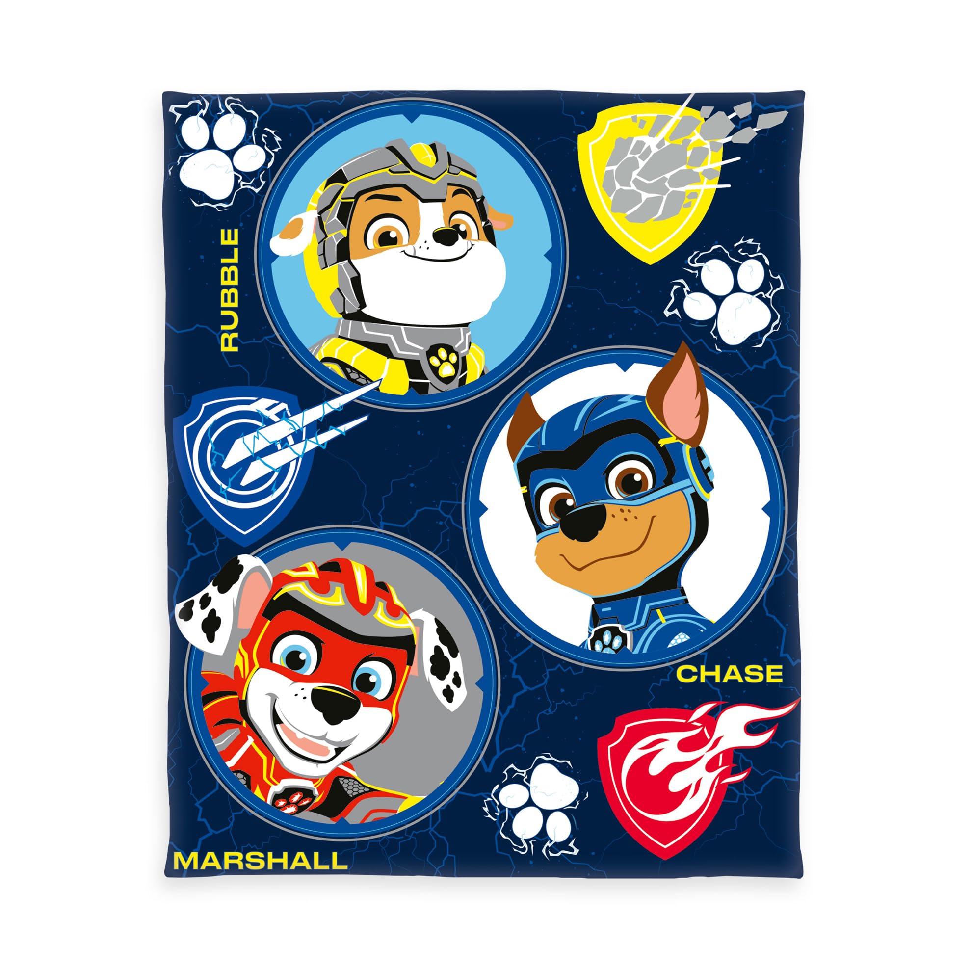 Herding Paw Patrol Fleece Blanket, 130 x 160 cm, Decorative Children's Cuddly Blanket with Colourful Motif, Fluffy, 100% Polyester
