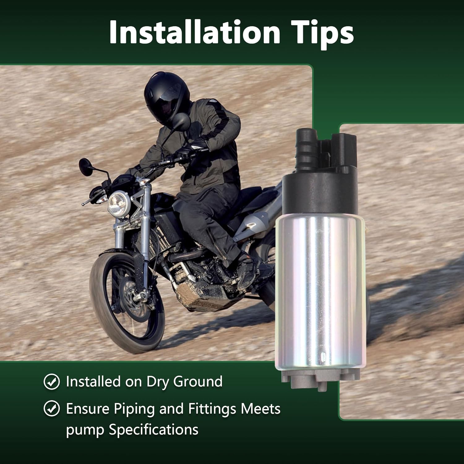 Fuel Pump for BMW G650X HP2 F700 800 GS R900RT R1200 K1200 K1200R K1200S K1200GT R1200GS R1200ST R1150R K1300GT K1300R 2000-2015 Replaces 16117243975 16117297781