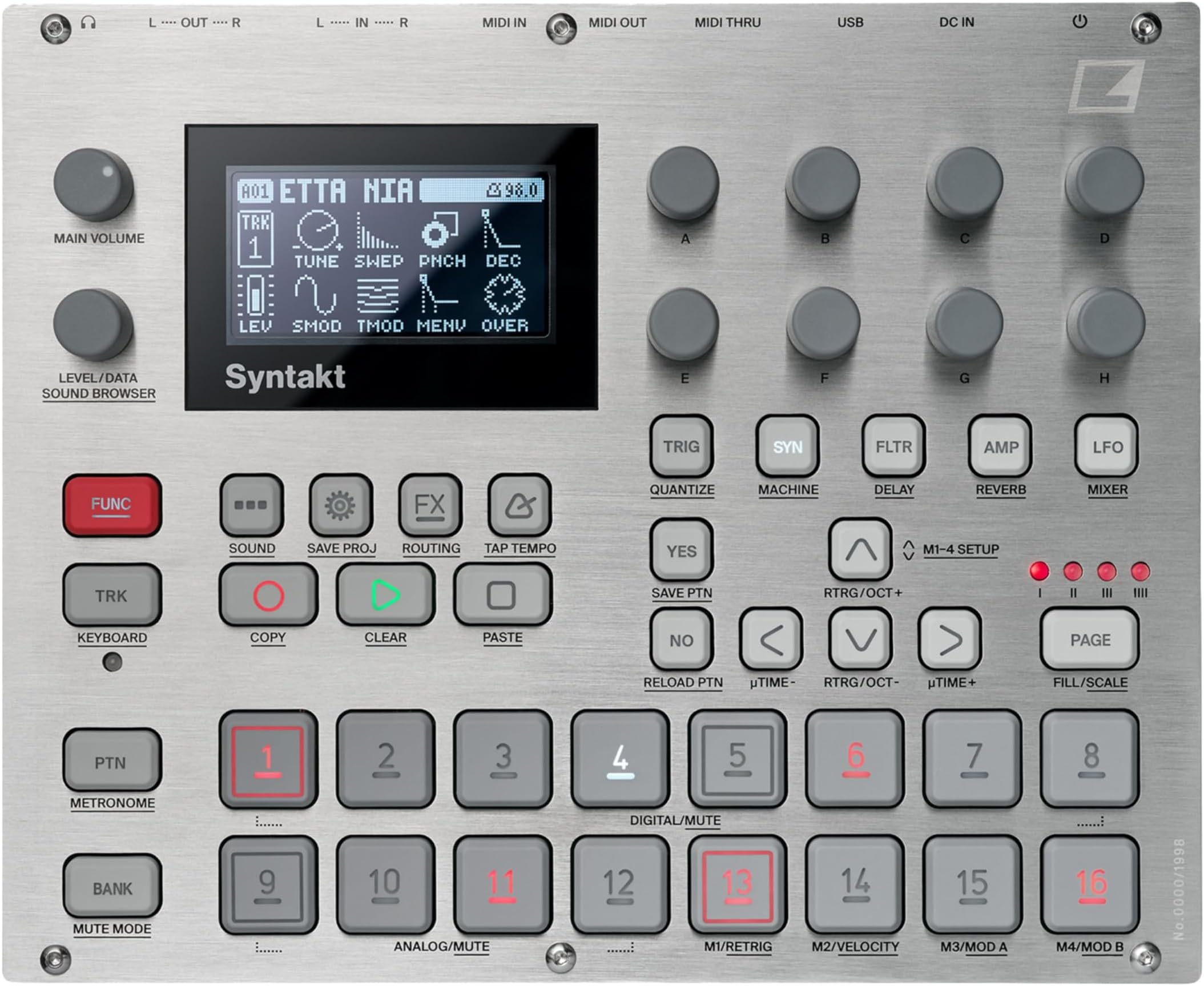 Elektron Syntakt 12 Track Drum Computer & Synthesizer E25 Edition
