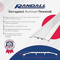 Vista 2 de Umbral de aluminio estriado de alta resistencia de 6 pulgadas de ancho x 1/2 pulgadas (6 pies)