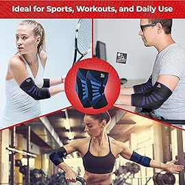 Nordic Lifting Elbow Compression Sleeves (1 Pair) for Men & Women - Support for Pain Relief, Tendonitis, Golfers & Tennis Elbow - Weightlifting Brace for Workout, Arm & Joint Recovery