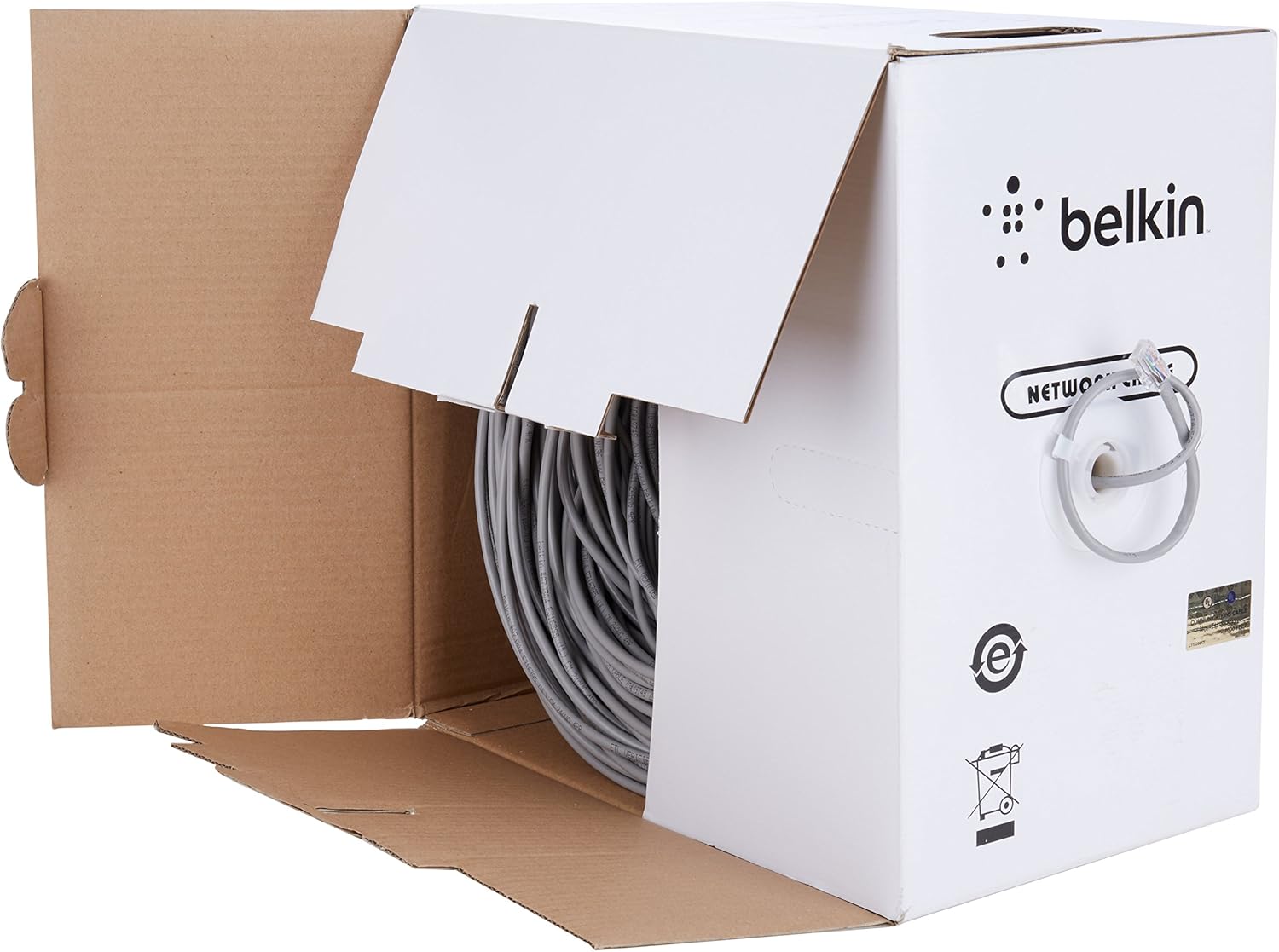 🔥 Belkin Cat-5e Bulk Patch Cable (Gray, 1000-Foot Reel) One-Day Sale: Up to 40% Off Belkin Cat-5e Bulk Patch Cable (Gray, 1000-Foot Reel)