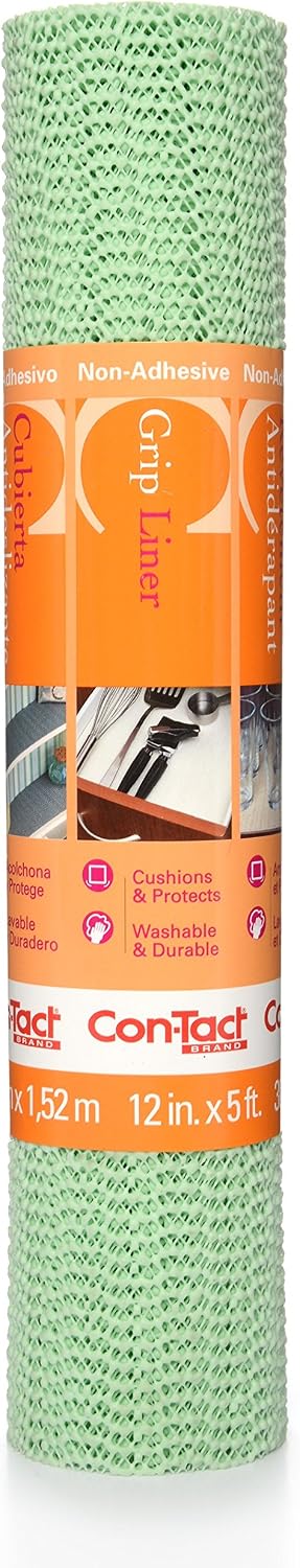 Con-Tact Brand Grip Shelf and Drawer Liner, 12" x 5', Sage