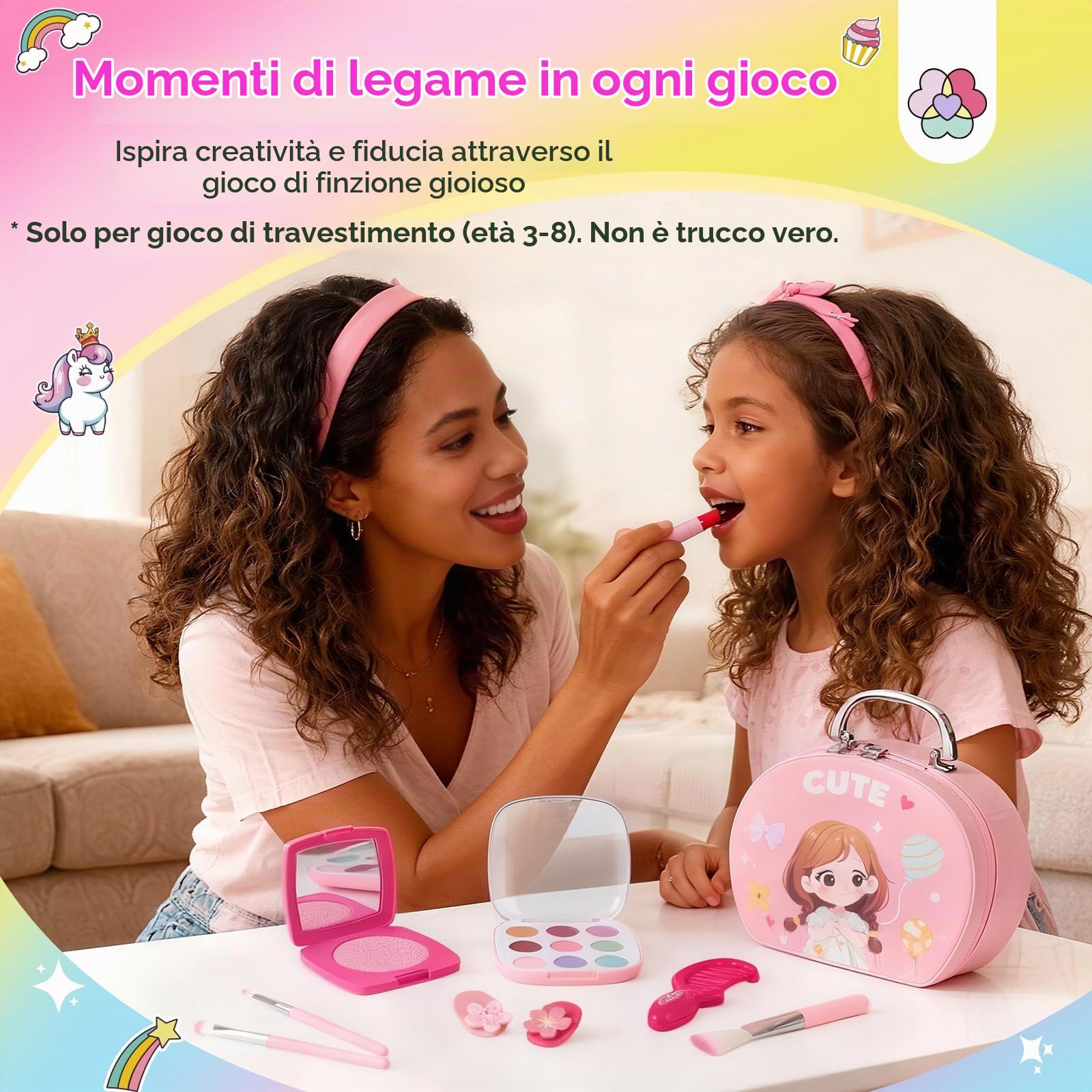 SAVILAND Set di Trucchi All-in-1 Valigetta Trucchi Lavabile Trucchi, Valigetta Trucchi Regalo di Natale o di Compleanno