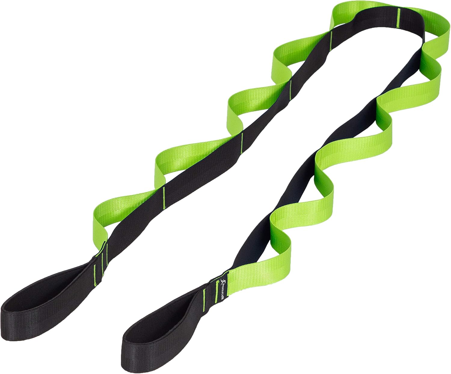 ProsourceFIt Multi-Loop Stretching Strap 8 Ft for Yoga, Pilates, Physical Therapy, Sports, Dance & Gymnastics to Improve Posture, Increase Flexibility and Mobility, 3 dual-toned colors available