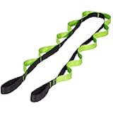 Multi-Loop Stretching Strap 8 Ft for Yoga, Pilates, Physical Therapy, Sports, Dance & Gymnastics to Improve Posture, Increase Flexibility and Mobility, 3 dual-toned colors available