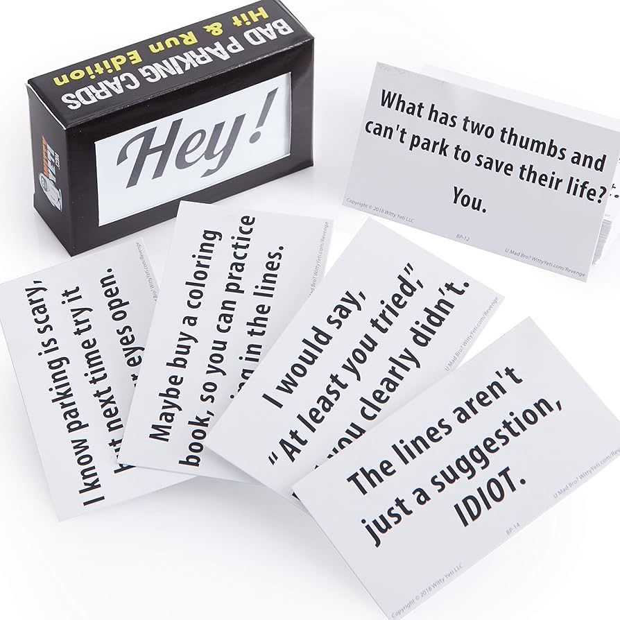 amazon-com-witty-yeti-super-hilarious-bad-parking-cards-50-pk-get-revenge-with-family-friendly-novelty-notes-feel-the-satisfaction-of-pranking-idiot-parkers-with-funny-notices-xmas-stocking-stuffers-toys for Free Printable Bad Parking Notes Amazon.com: Witty Yeti Super Hilarious, Bad Parking Cards 50 Pk. Get Revenge with Family-Friendly Novelty Notes. Feel The Satisfaction of Pranking Idiot Parkers with Funny Notices, Xmas Stocking Stuffers : Toys & for Free Printable Bad Parking Notes