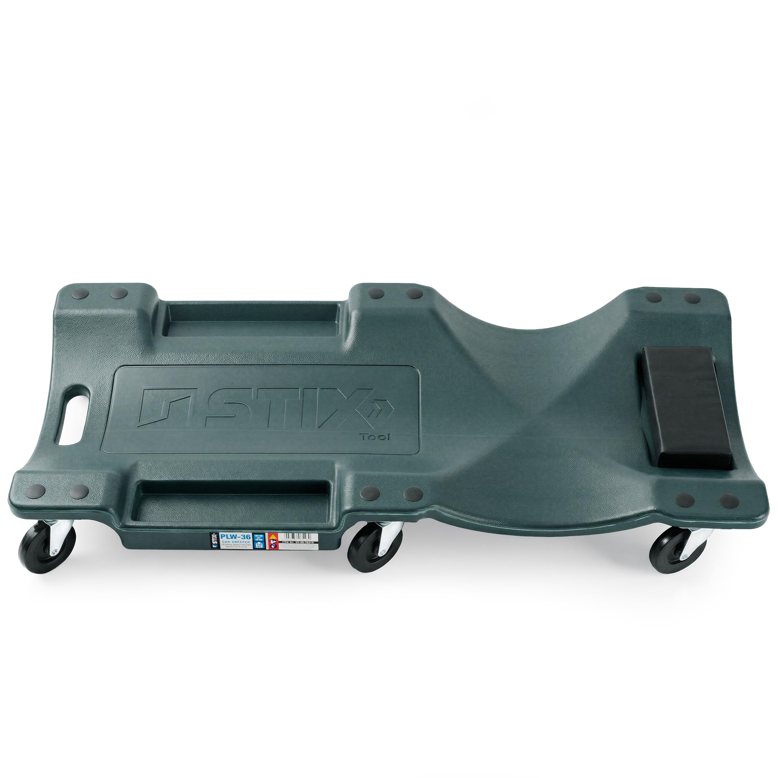STIX Planche de Roulage Atelier 91 cm – Lit Mécanicien avec Appui-Tête, 6 roulettes, 150 kg
