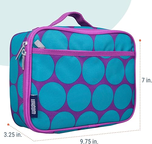 Vista 207 de Wildkin Lonchera aislada para niños y niñas, tamaño perfecto para empaquetar aperitivos calientes o fríos para la escuela y los viajes, los patrones