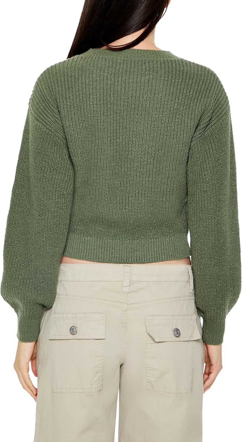 Forever 21 Womens Cropped Drop-Sleeve Sweater - Image 5