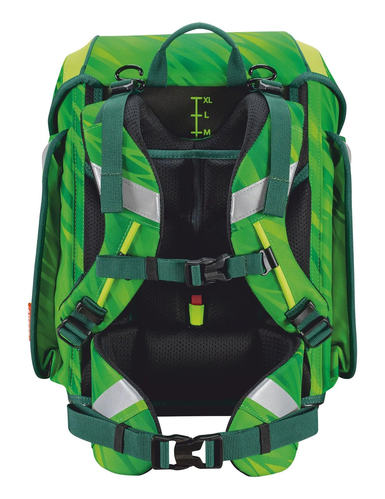 SCOUT Schulranzen Basic Genius Set 4-teilig Dino Rex grün