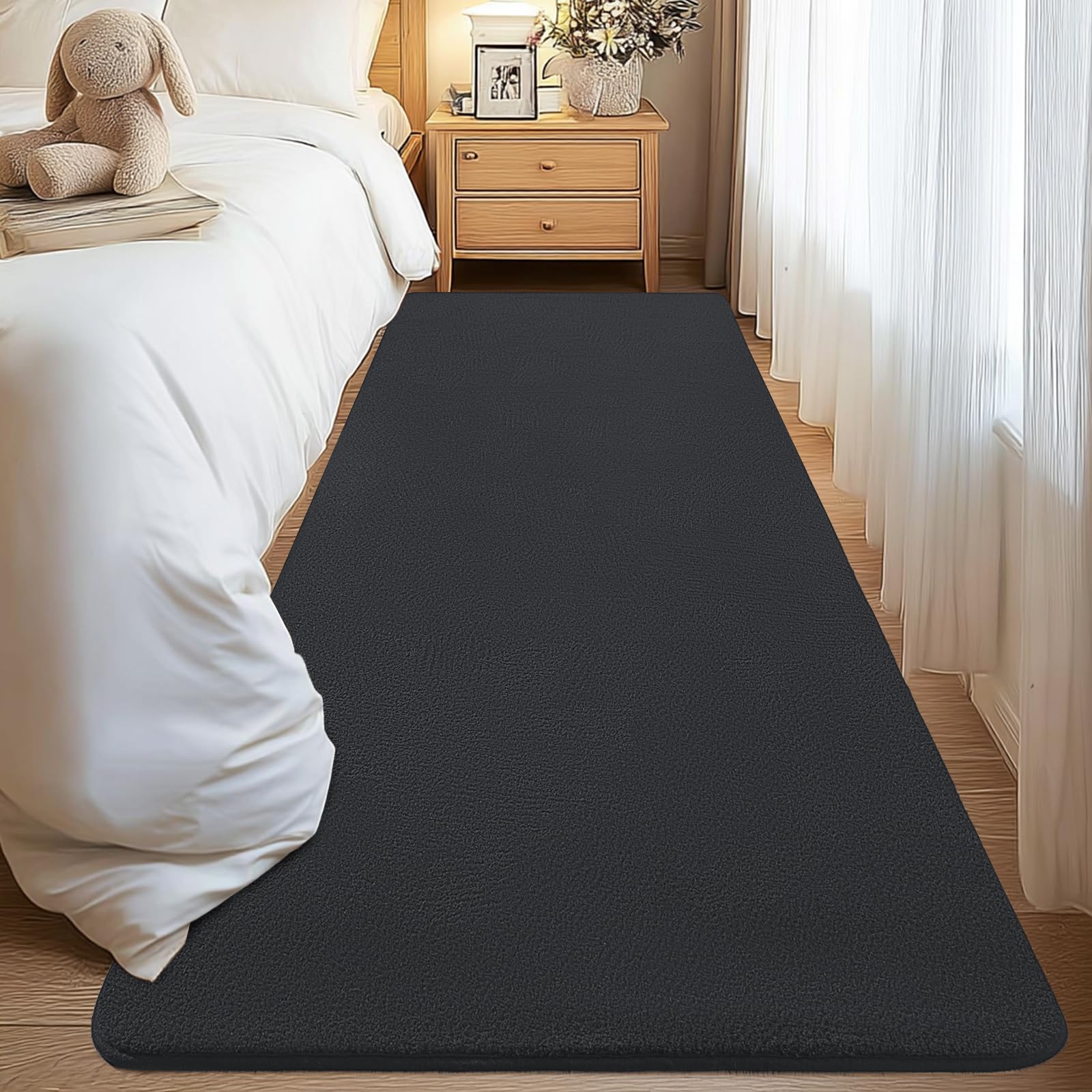 Dark Grey Memory Foam Hallway Runner