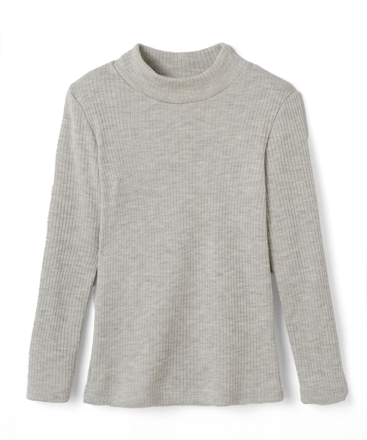 Damart - T-Shirt Thermolactyl Col Montant Côtes Molletonnées Enfant Gris Chiné Taille 12ans