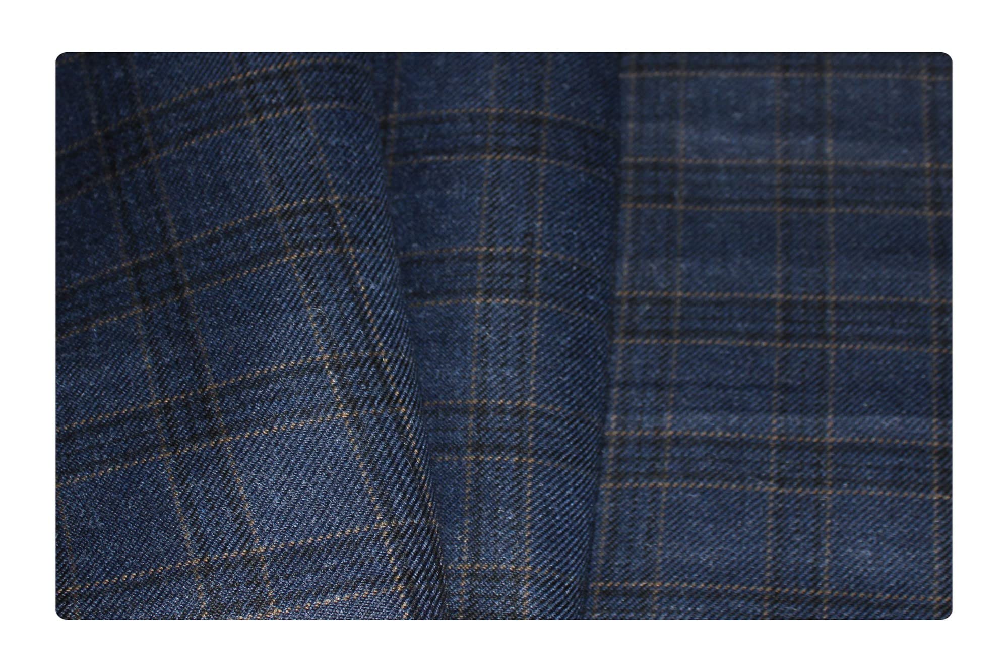 Men's Cotton Polyester Blend Tweed Striped Blazer & Jacket Fabric Unstitched (2 m,Free Size)-image-10
