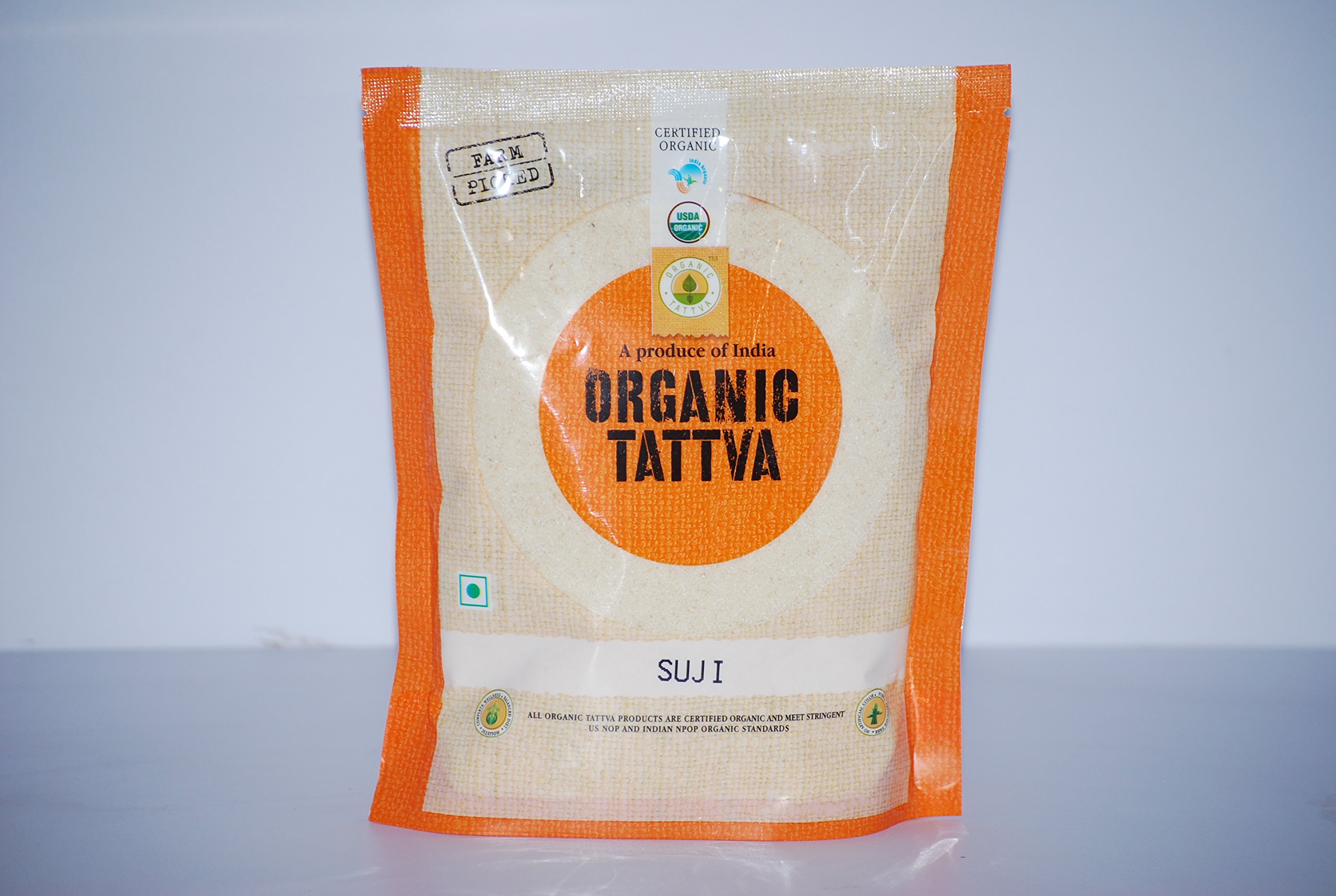 Organic Tattva Sooji Rava - 4lb Bag Of Premium Durum Wheat Semolina