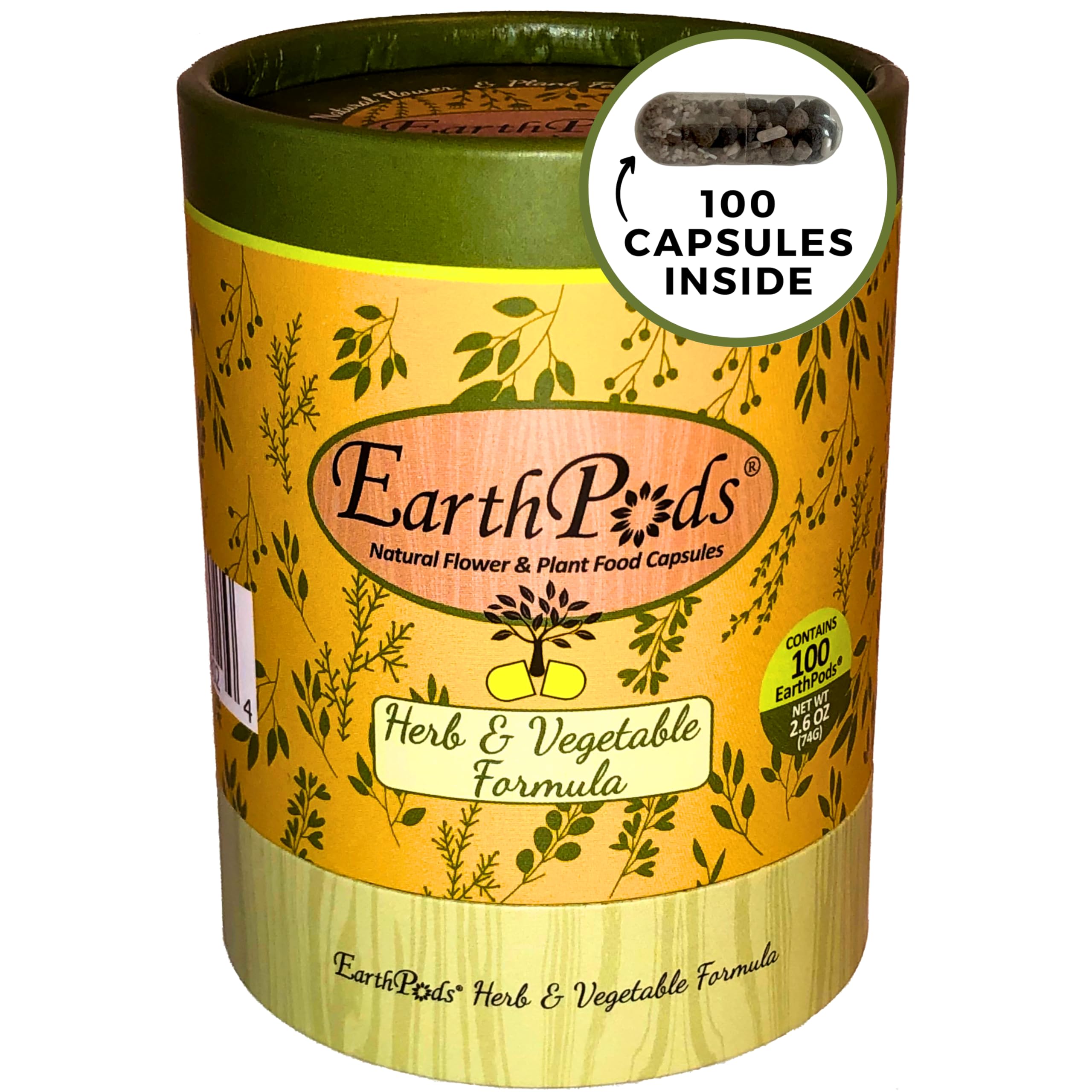 100 Earthpods - Premium Bio Organic Vegetable Fertilizer Spikes – Special Formulated Organic Plant Food for Herbs - Garden Fertilizer Sticks – Made in USA