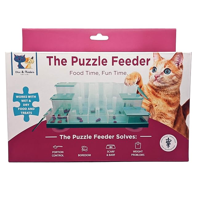 Foto 4 de 4 de Doc & Phoebe's - Alimentador de Rompecabezas para Gatos, Multicolor (33052)