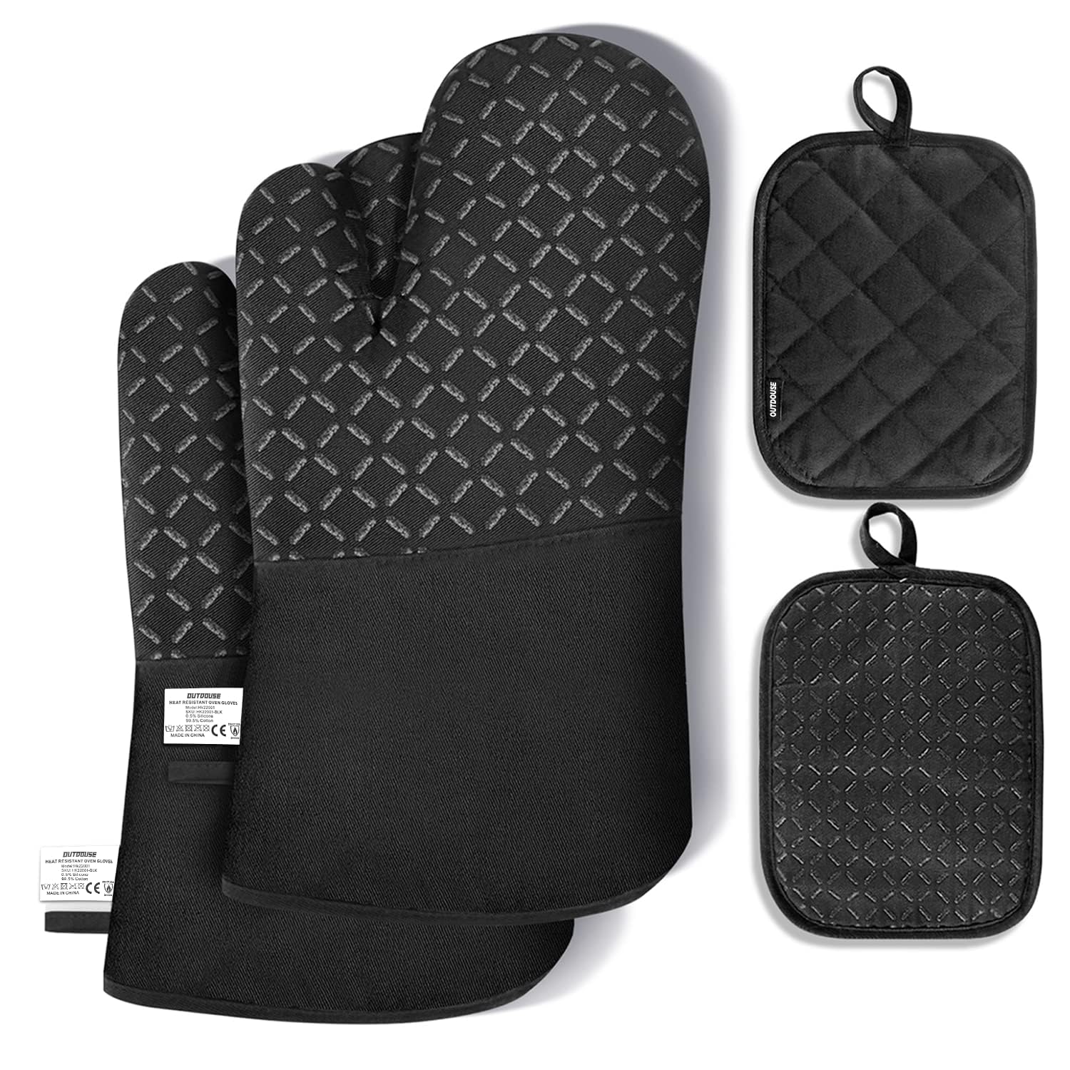OUTDOUSE Ofenhandschuhe Topflappen Topfhandschuhe Backhandschuhe Kochhandschuhe