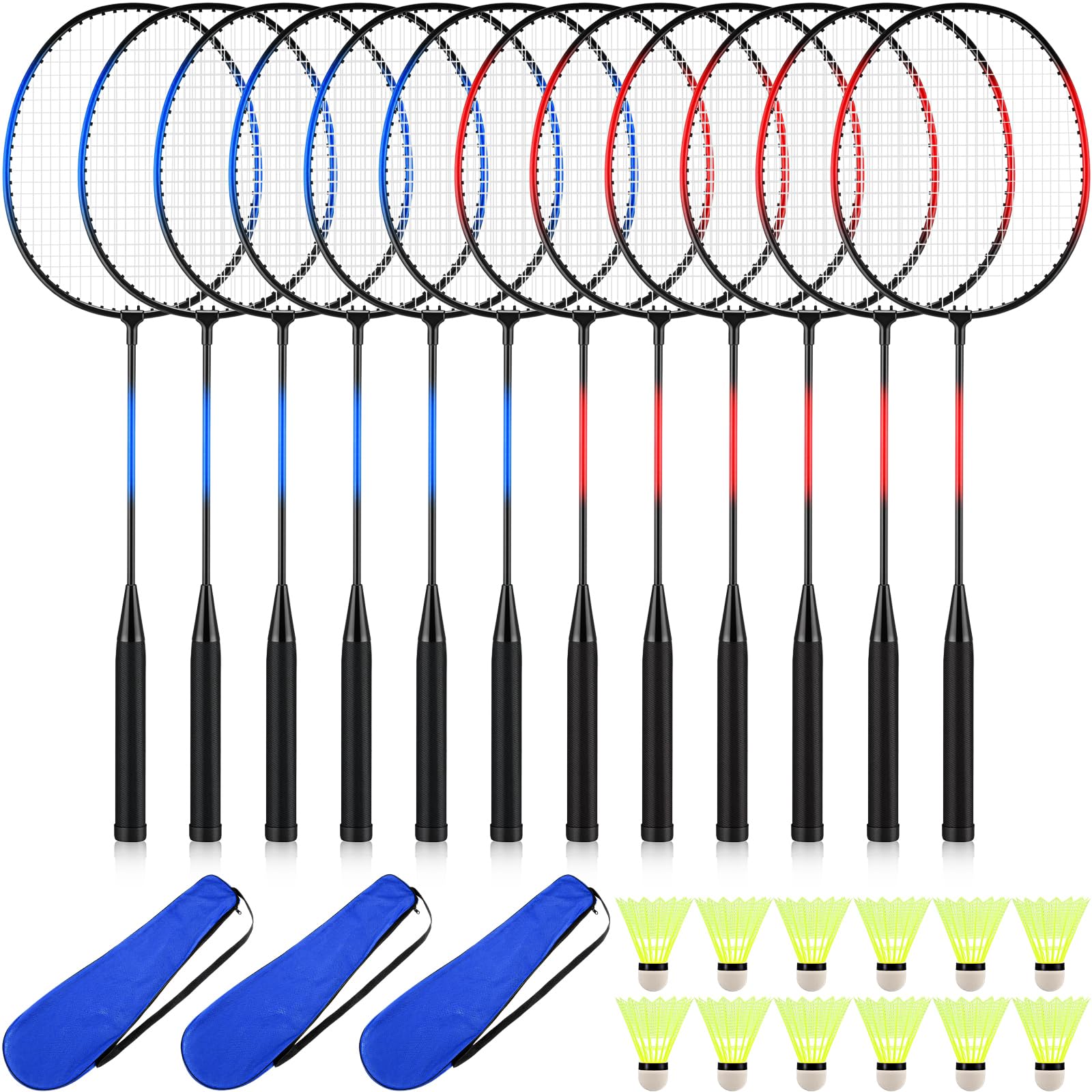 12 Pc Badminton Racket Set
