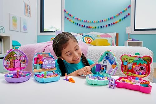 Miniatura 2 de Polly Pocket Juego compacto, colección, cada uno con 2 micro muñecas y 13 accesorios, juguetes de viaje con revelaciones sorpresa