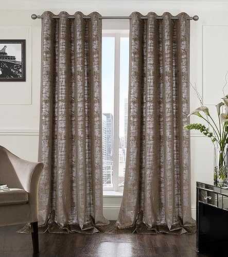 Miniatura 37 de always4u Cortinas de terciopelo suave Wild Rose de 63 pulgadas de largo, cortinas de lujo para dormitorio, con estampado de lámina dorada, Rosa