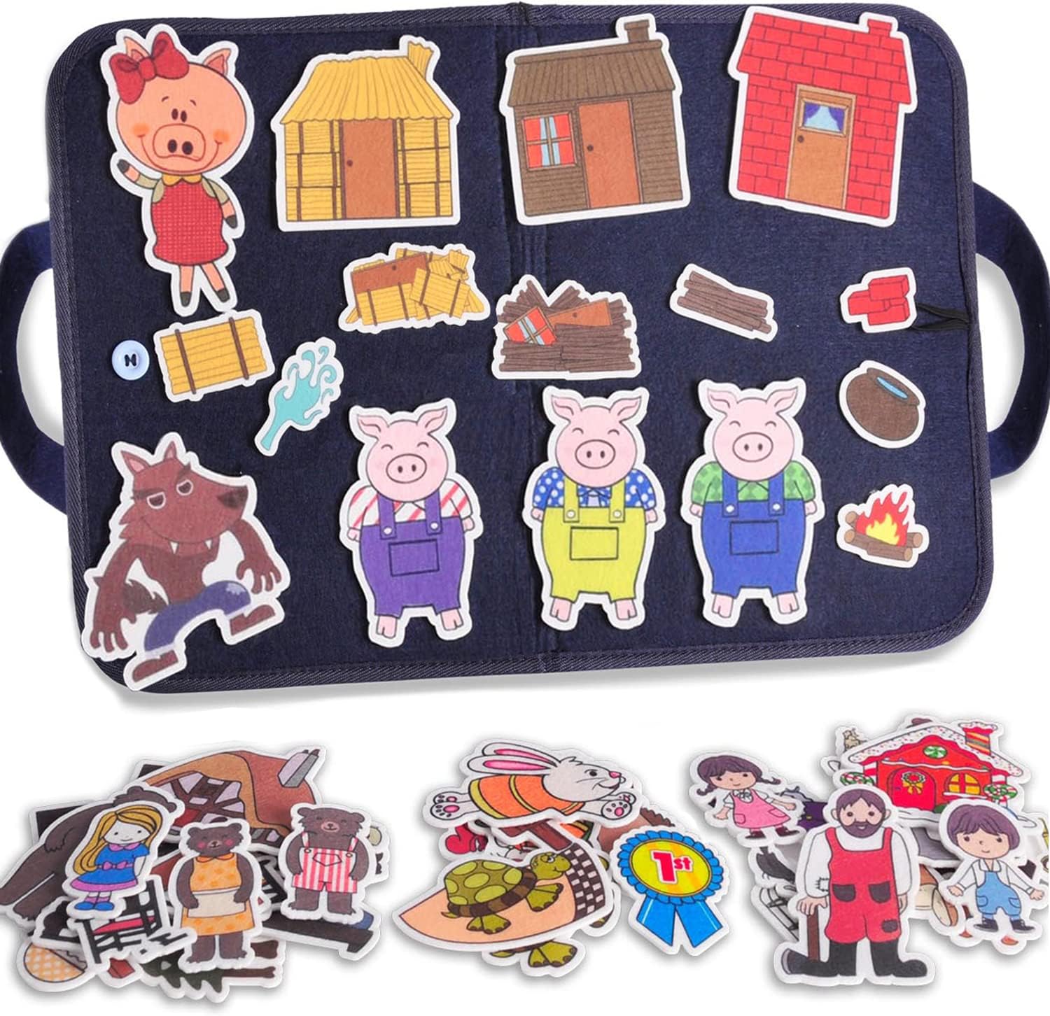 Buy CHEFAN Felt/ Flannel Board Story Set of 4, PRECUT Felt Pieces for