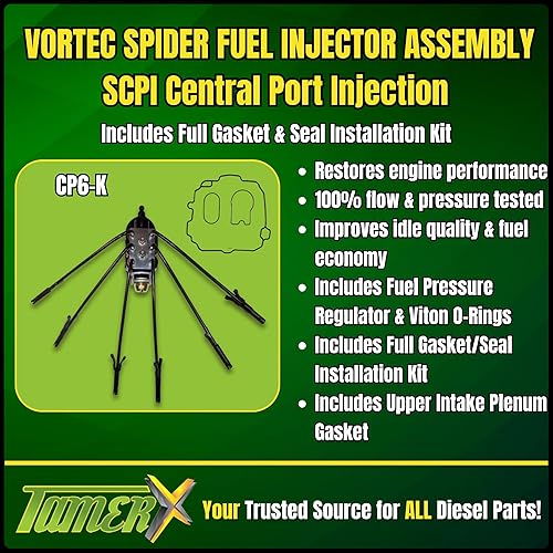 Vortec Spider conjunto de inyector de combustible con kit de junta de cámara para Chevrolet/GMC 4.3L