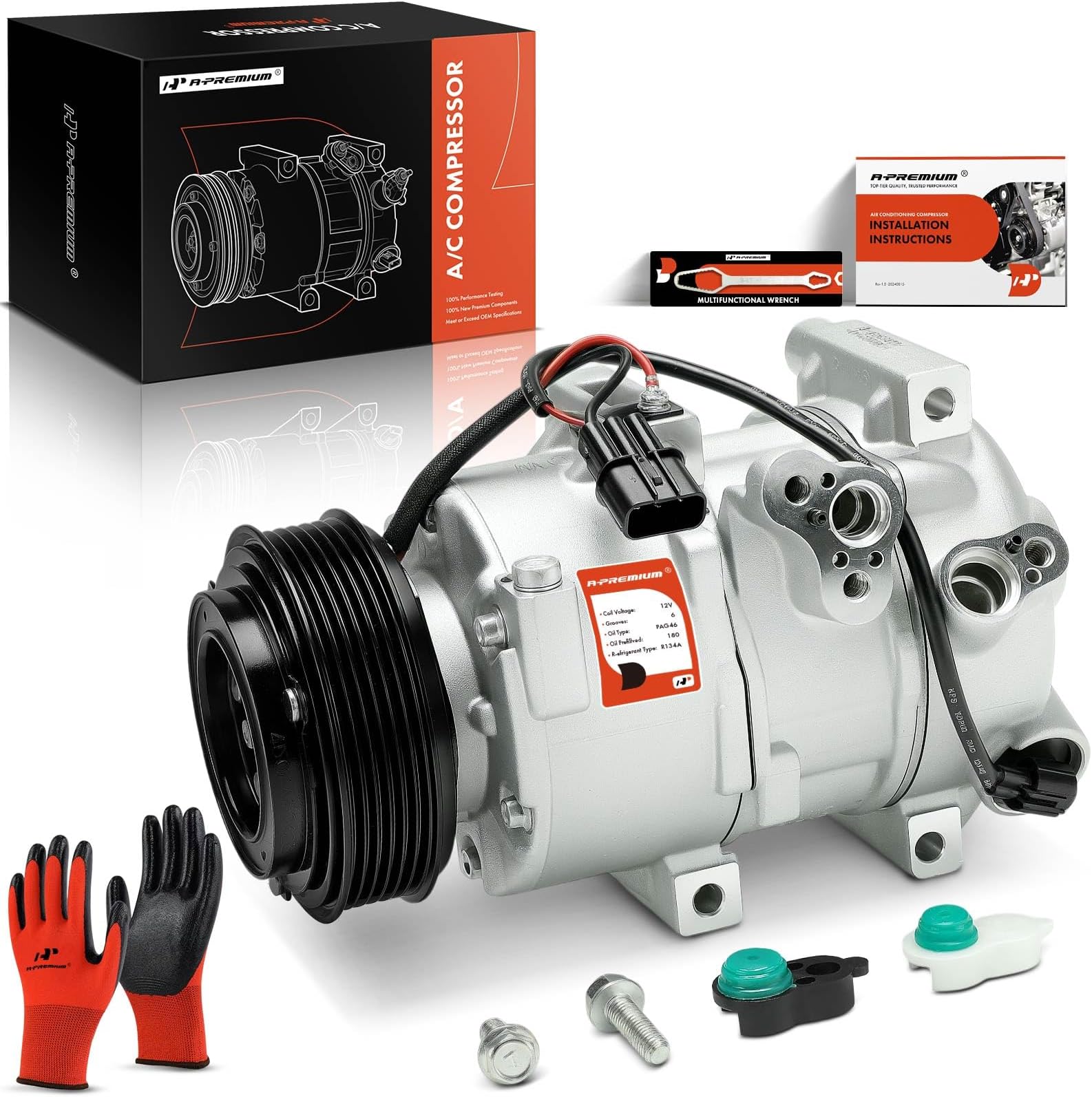 Amazon.com: A-Premium Air Conditioner AC Compressor with Clutch ...
