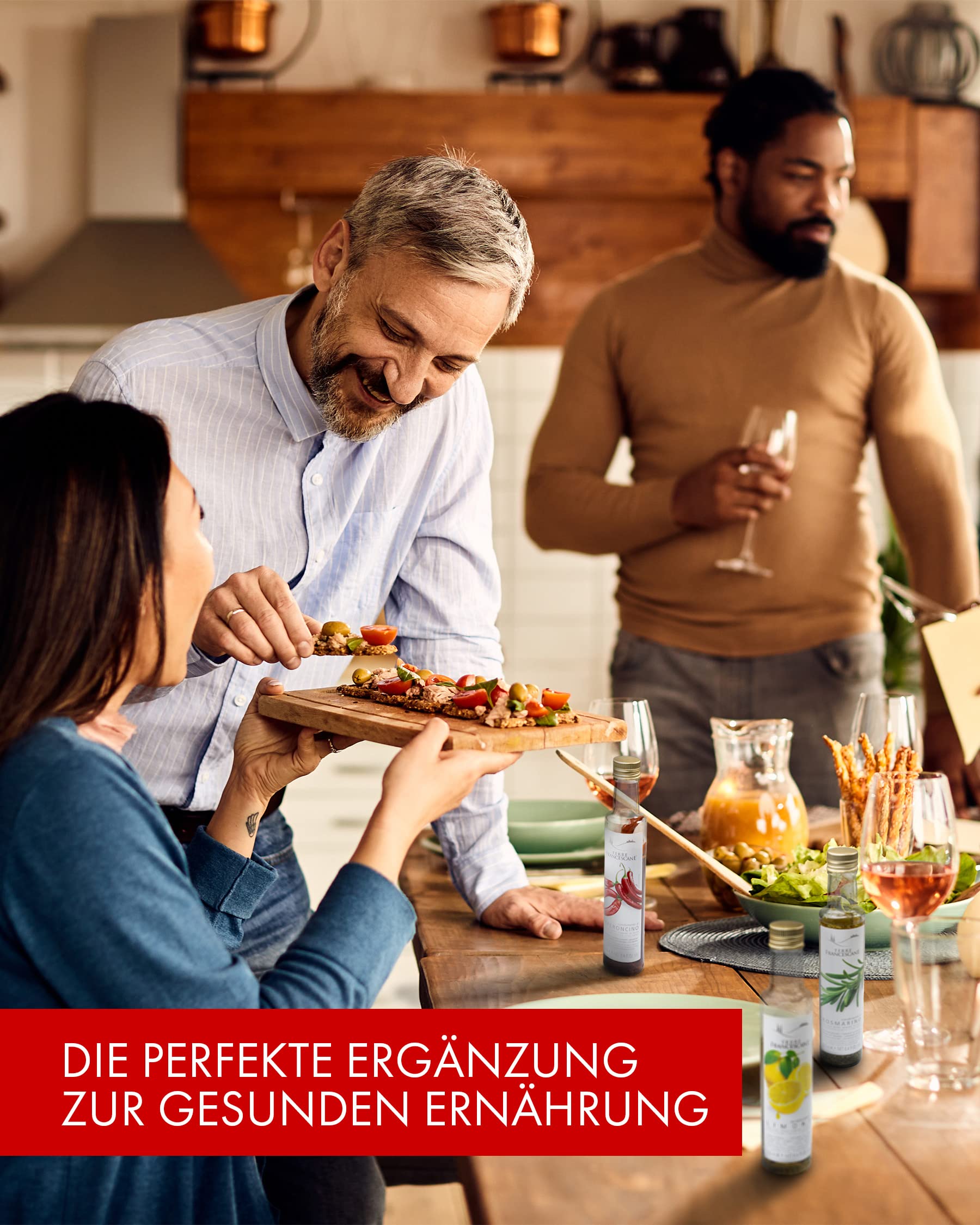 Apropos Geschenk - Extra Natives Olivenöl Dressing - 3er-Probier-Paket - Olivenöl verfeinert mit Zitrone, Rosmarin und Chili