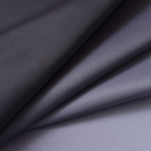 Miniatura 5 de Yakamok Cortinas degradadas de 63 pulgadas de largo, con aislamiento térmico, bloqueo de luz, color degradado de blanco grisáceo a negro, cortinas