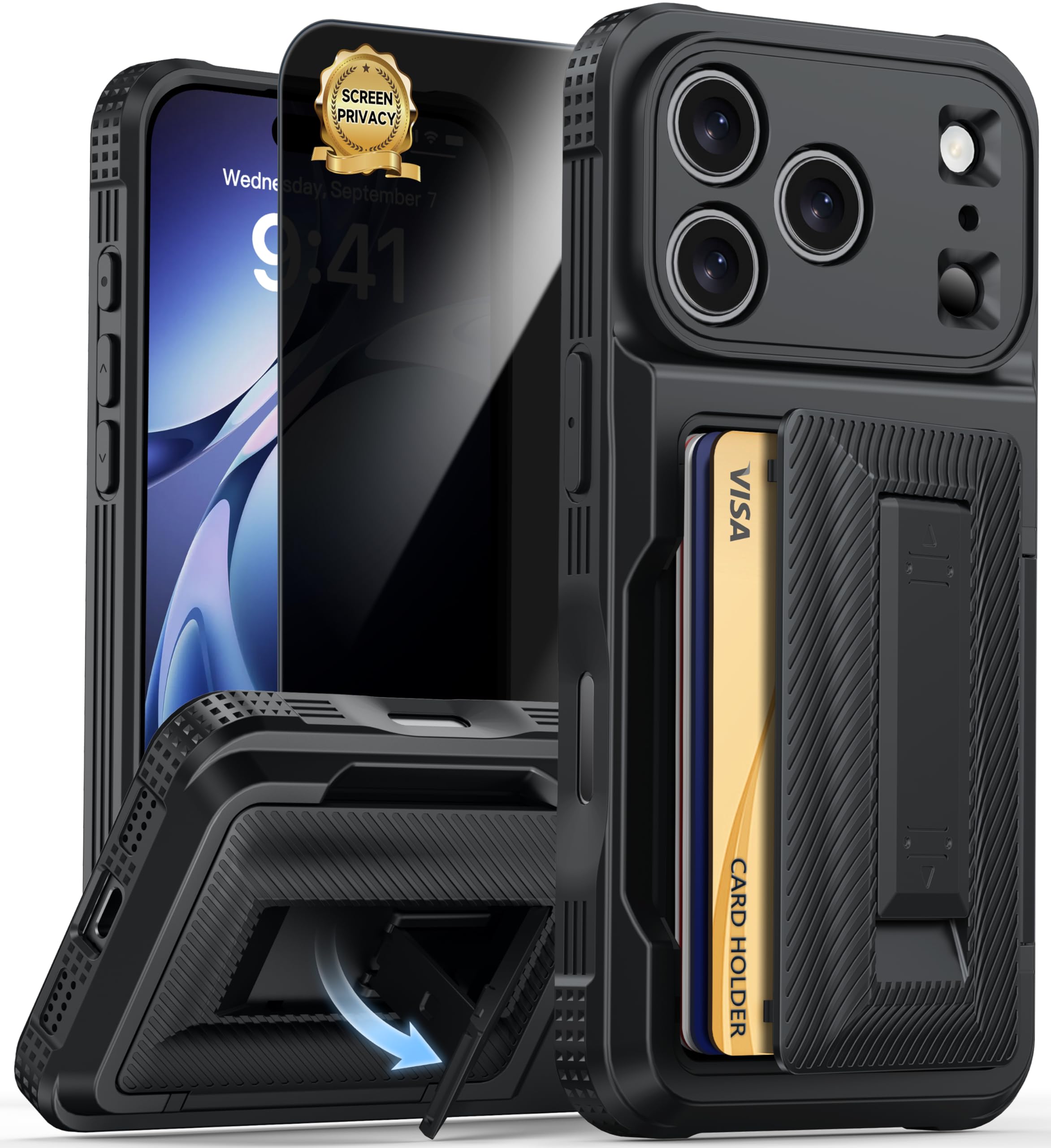 xtended identity iPhone17pro ケース Amazon.com: for iPhone 17 Pro Case Wallet with Card Holder (4