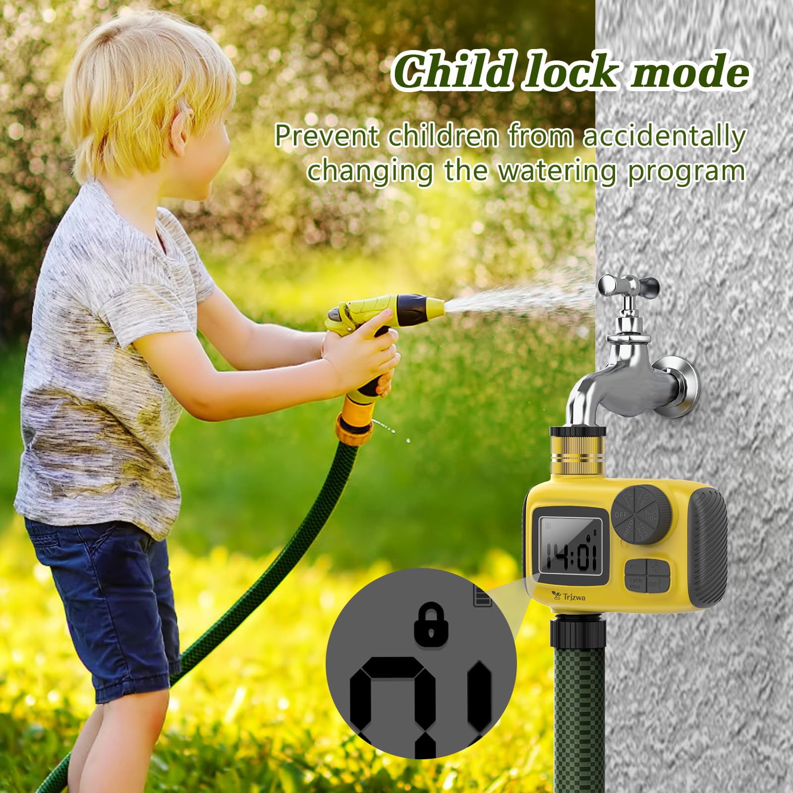 Programmateur Arrosage Automatique, 2024 Le Nouveau Minuteur Arrosage Automatique AVCE Écran LCD Bouton Manuel pour Un Réglage Facile Applicable de Arrosage Système pour Pelouse et Jardin