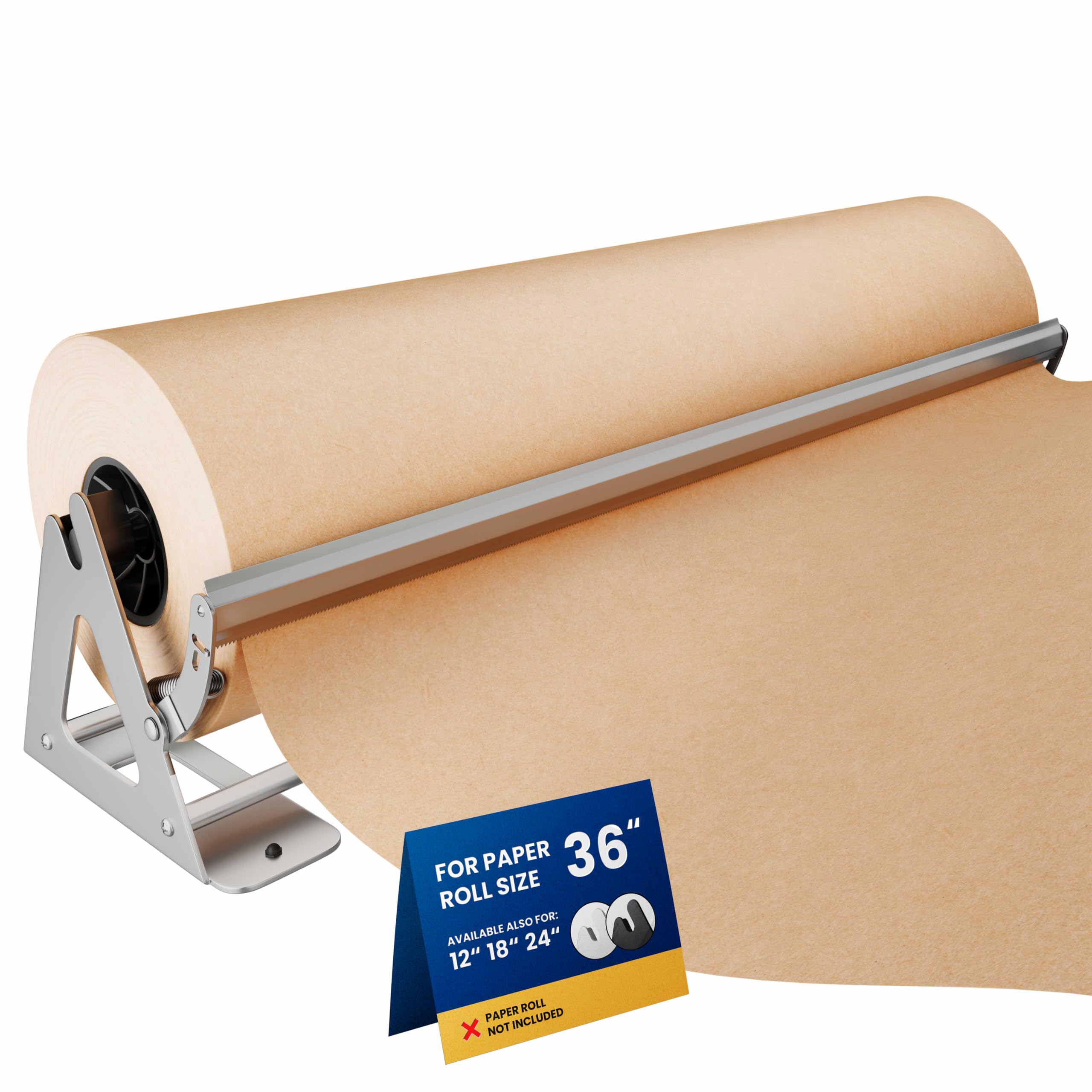 SCOBUTY 36 Inch Paper Roll Cutter - Heavy Duty, All-Steel, Silver, Wall Mount or Under Cabinet, 4.4kg