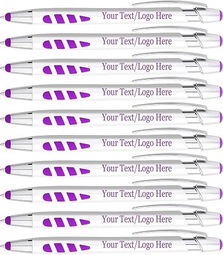 Miniatura 10 de Bolígrafos personalizados con tu logotipo o texto personalizado, paquete de 200 unidades a granel para negocios, fiestas y eventos, lápiz capacitivo