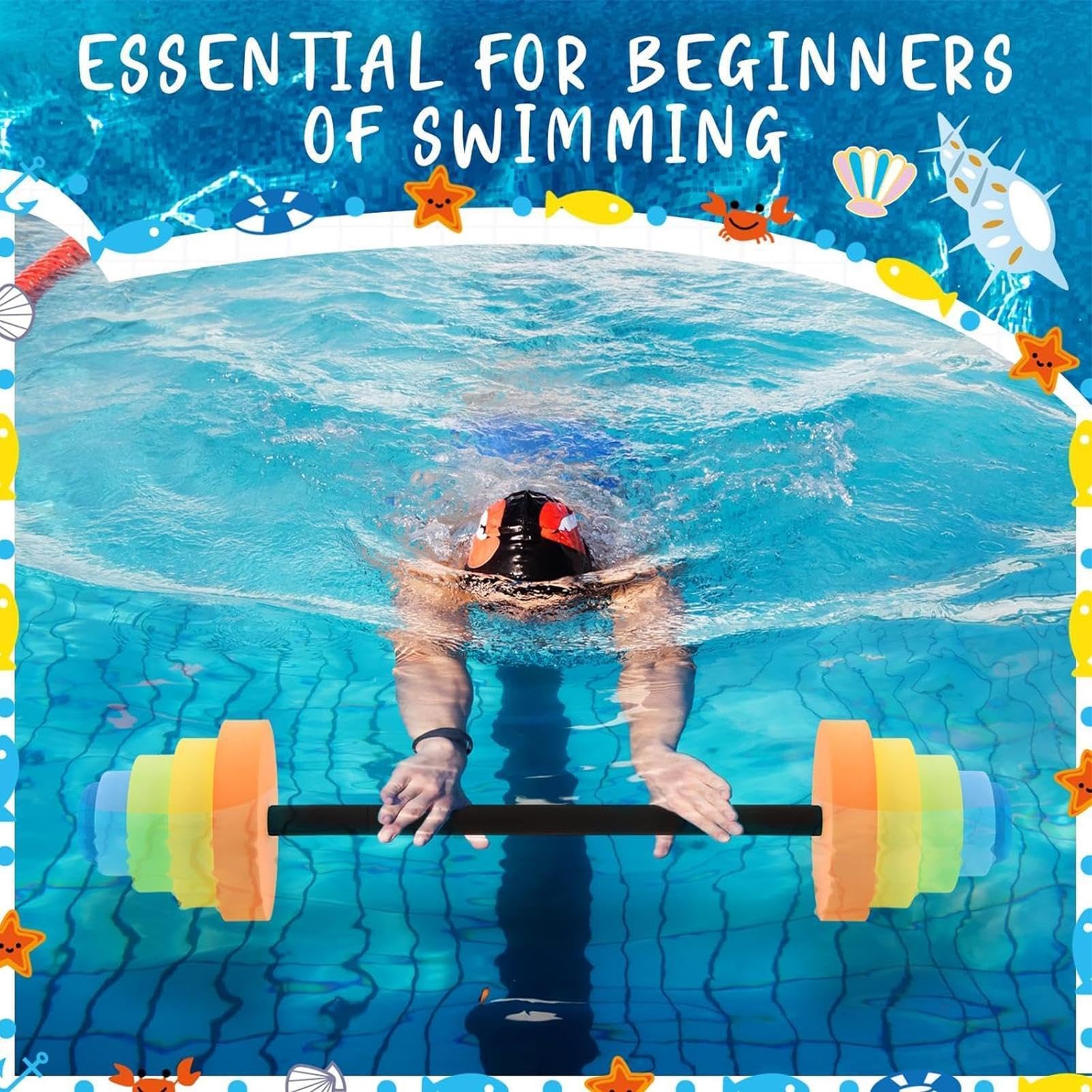 Wasserhanteln, Poolgewichte, Wassergewichte, Trainingsgeräte mit leichtem EVA-Schaum, nicht leicht zu verformen, tragbar für Aqua-Übungen
