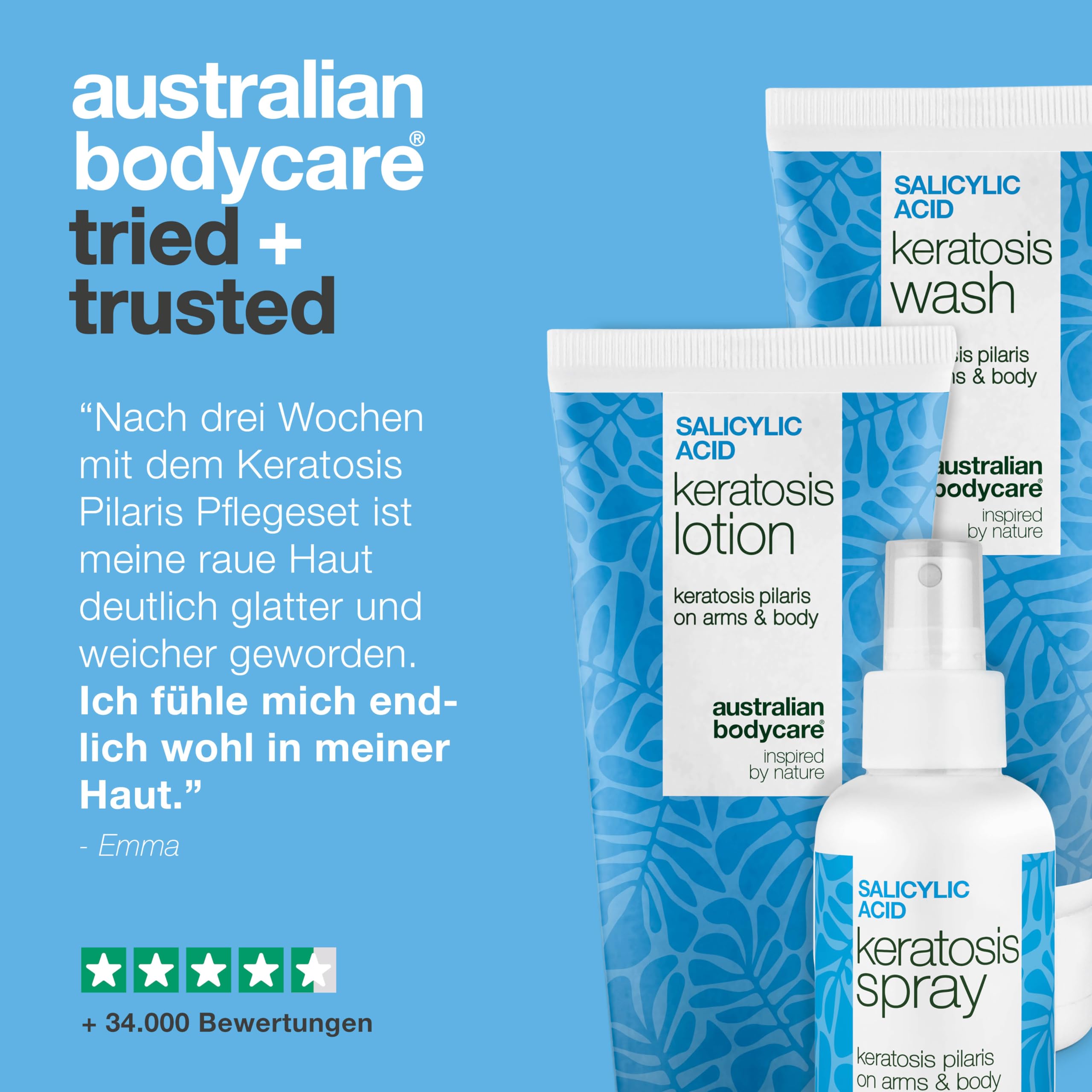 Keratosis Pilaris Set gegen Erdbeerhaut Anti Reibeisenhaut Bundle