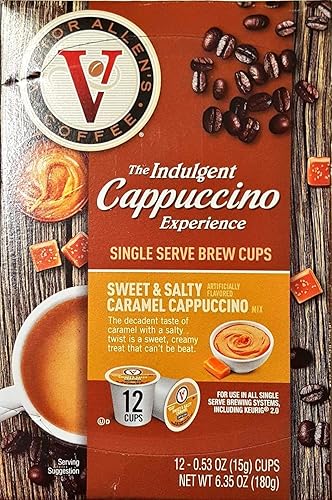 Miniatura 2 de Victor Allen's Indulgent Sweet & Salty Caramel Cappuccino - Taza individual (compatible con 2.0), 12 unidades (paquete de 6)