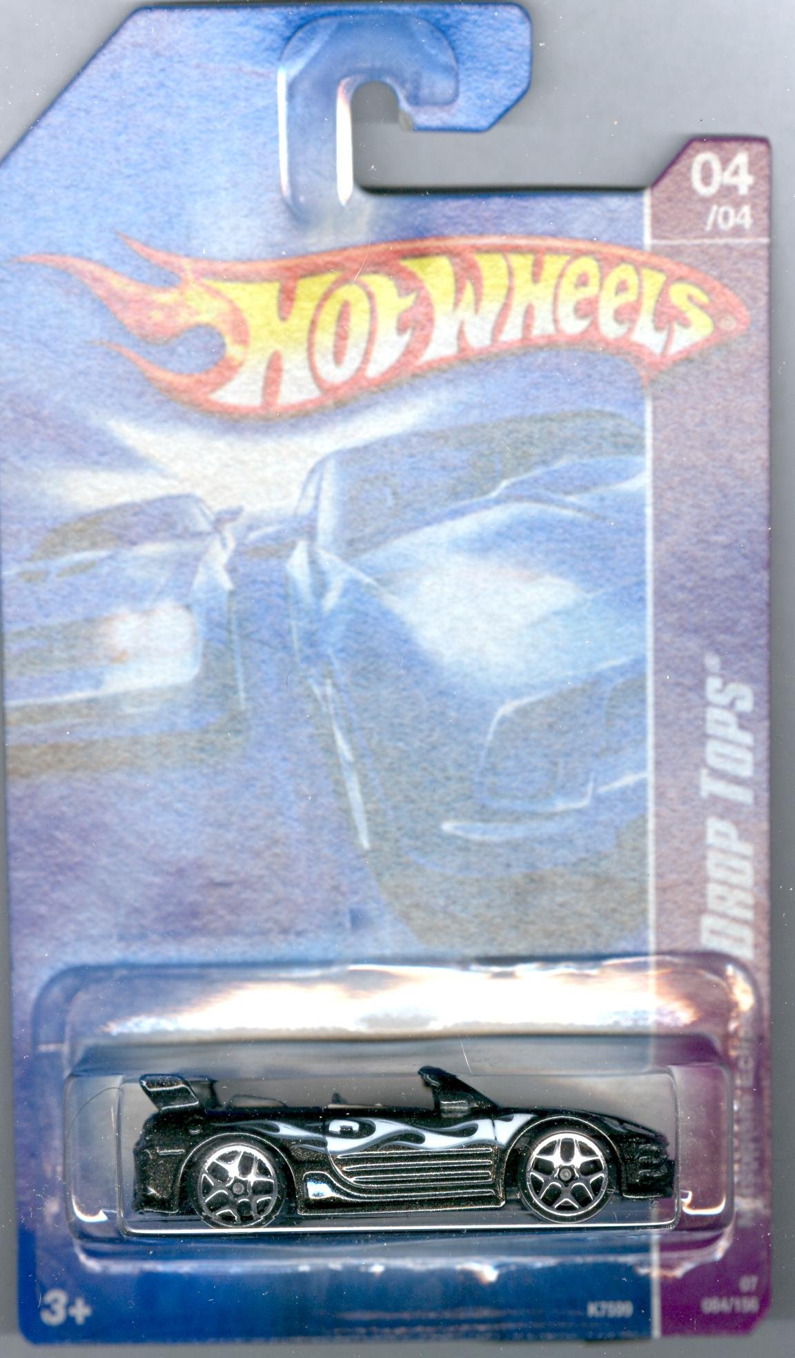 Hot Wheels 2007-084 Drop Tops Mitsubishi Eclipse Black 1:64 Scale