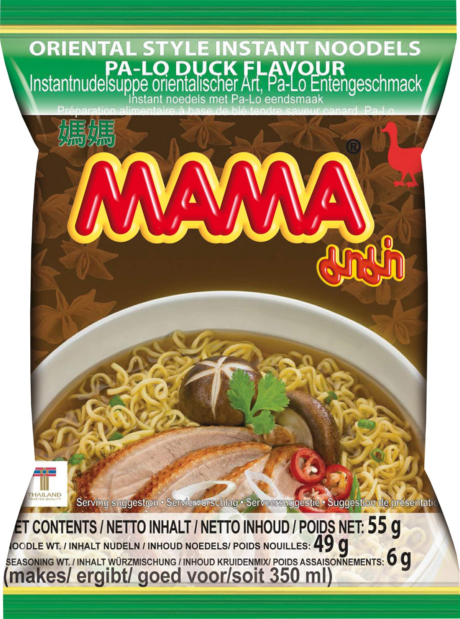 MAMA Instantnudeln mit Entenfleischgeschmack – Instantnudelsuppe orientalischer Art – Authentisch thailändisch kochen – 24 x 55 g