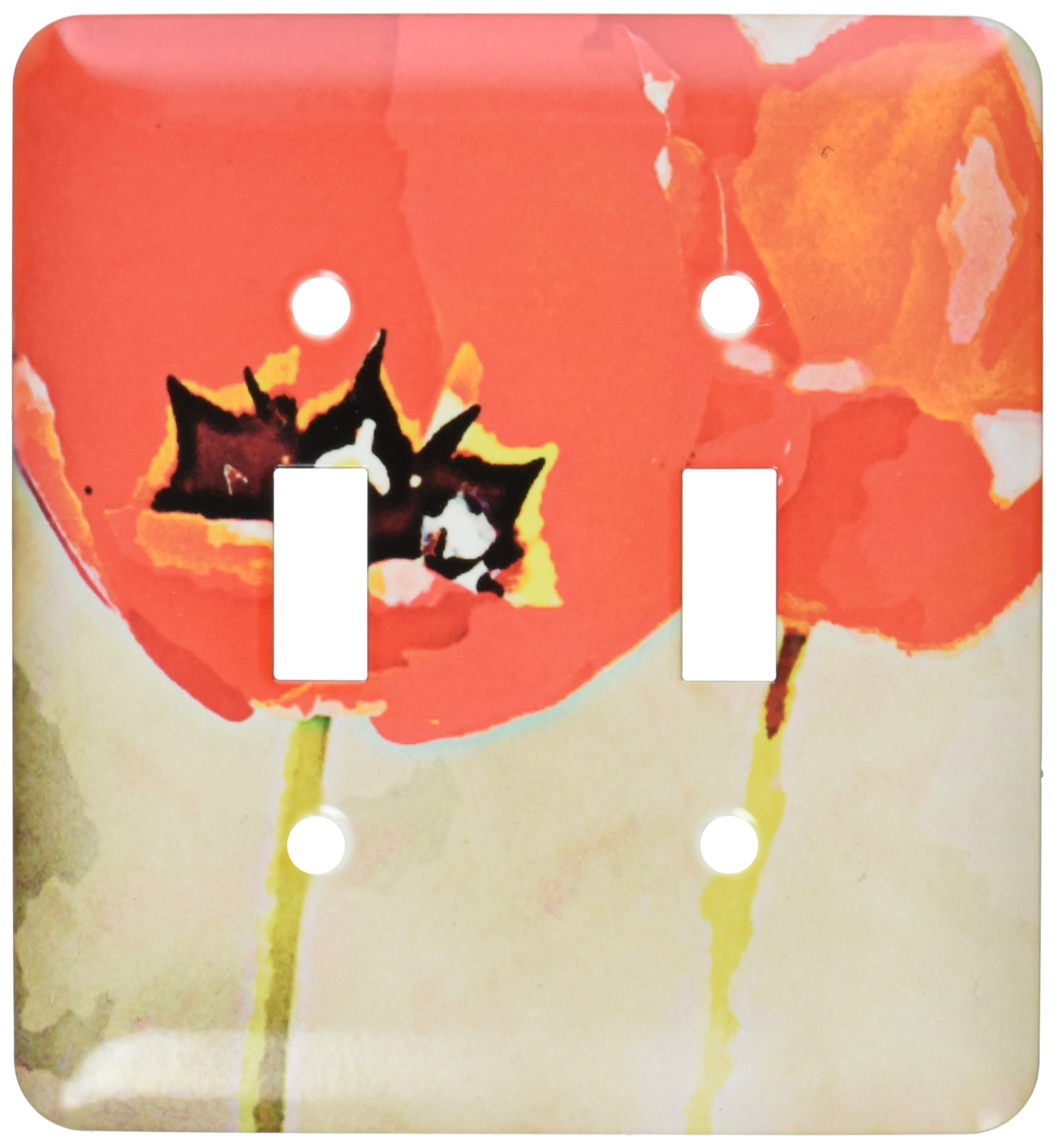 3dRose lsp 56283 2 Painted Red Poppies Toggle Switch | amzdealz