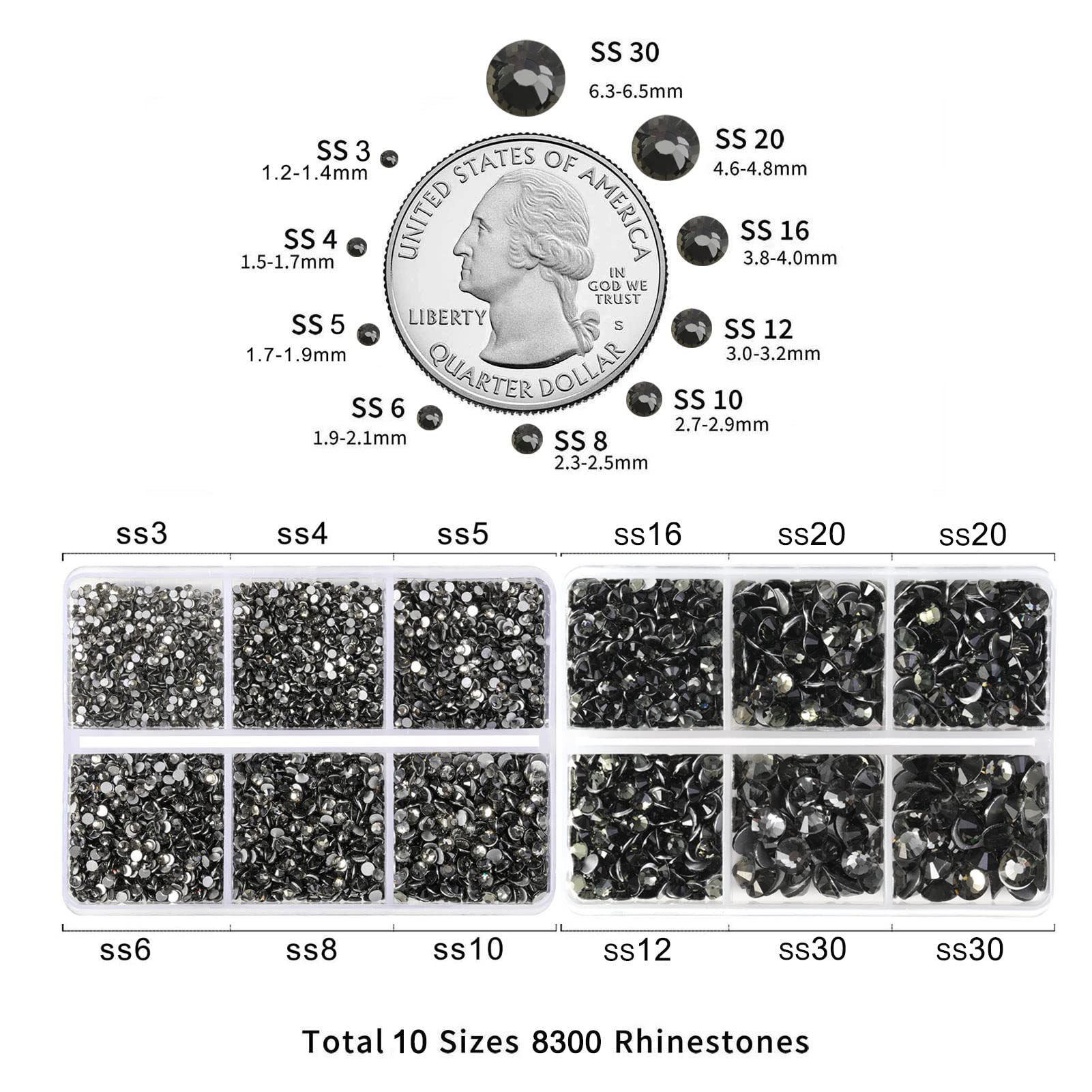 Beadsland 8300PCS Flatback Rhinestones - Image 4